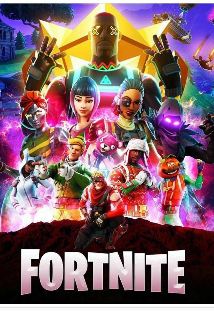 Personaggi Fortnite gruppo poster, 882x1280 Full HD Verticale, Smartphone