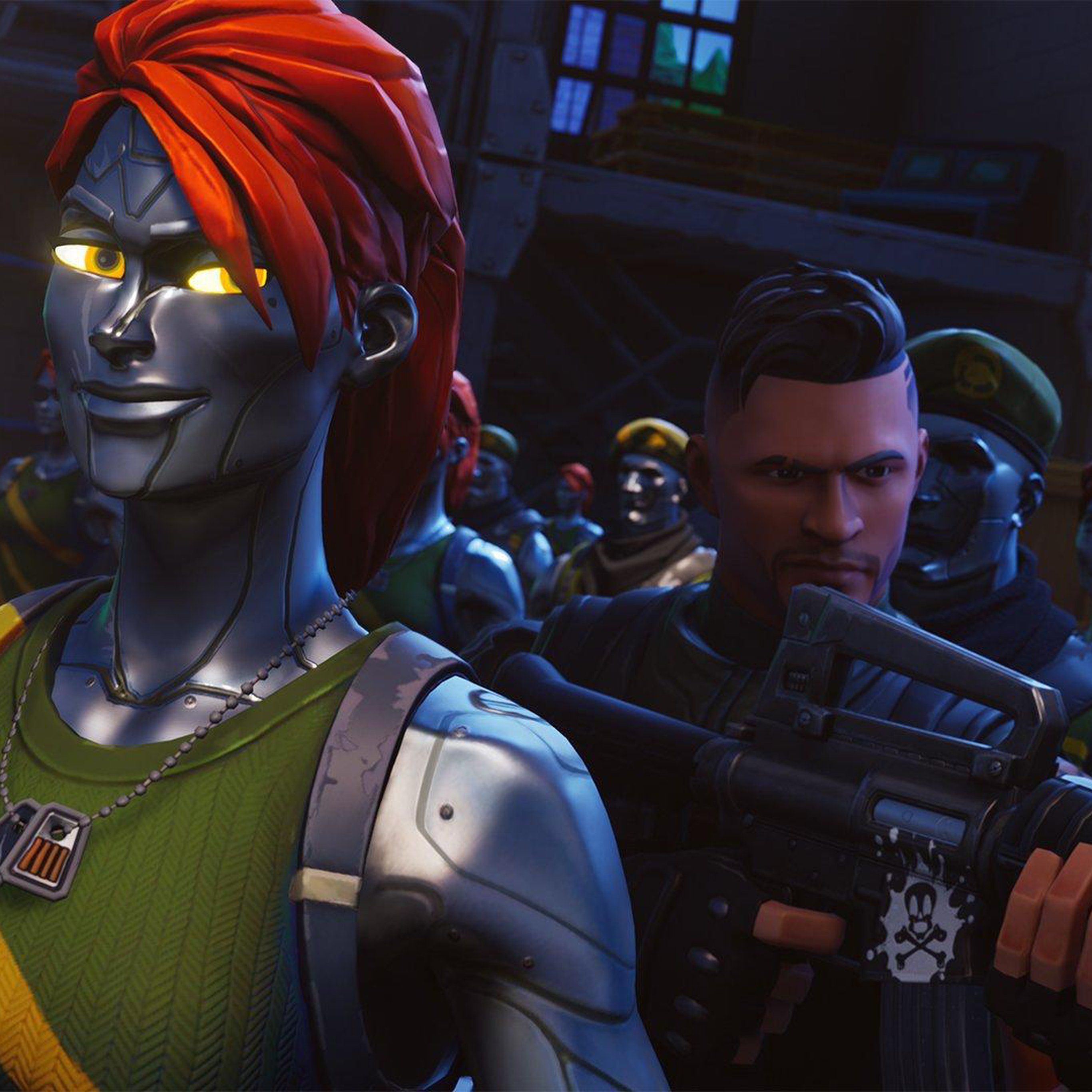 Personaggi Fortnite robot soldato, 2732x2732 2K+, PC