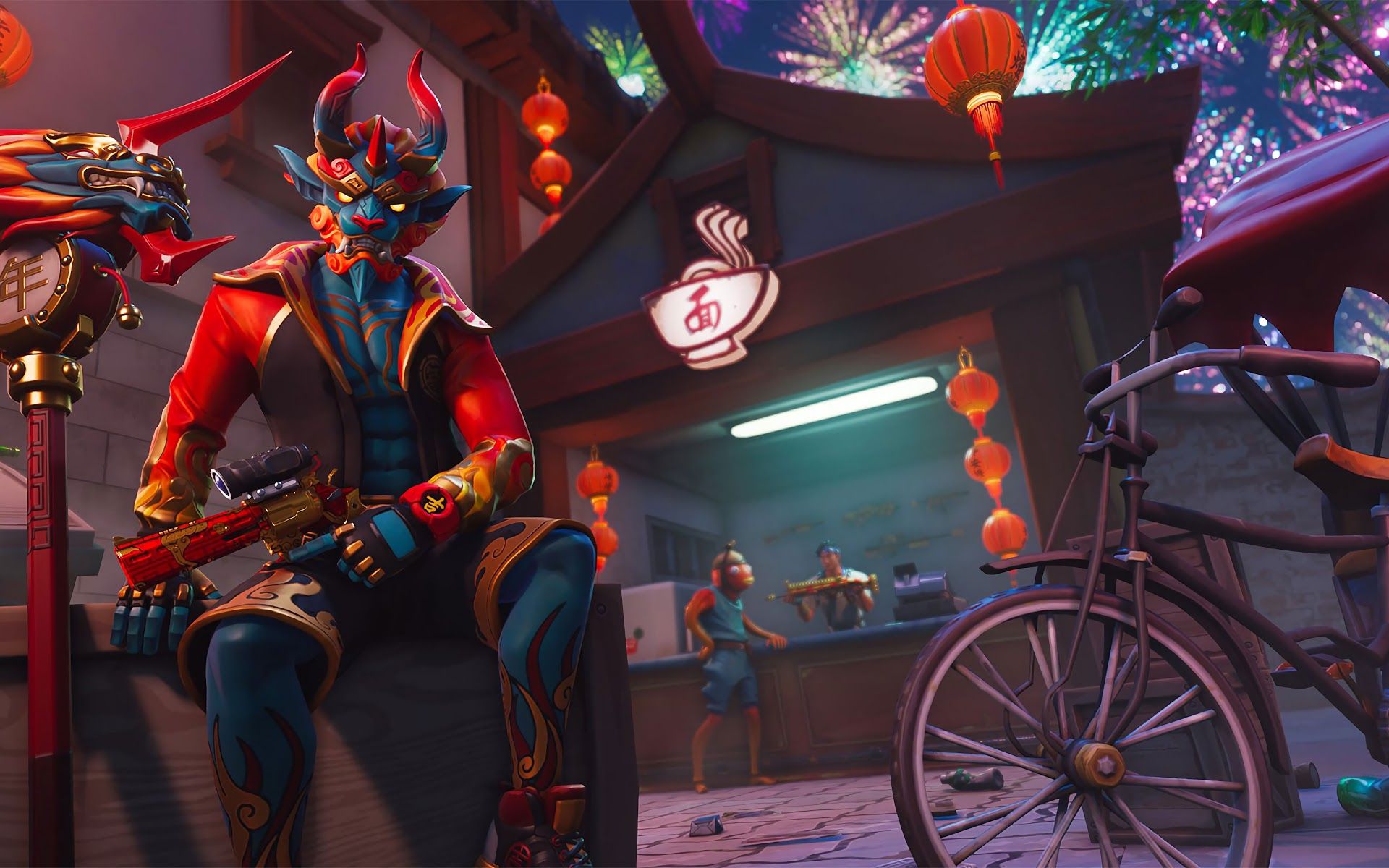 Fortnite personaggio demone rosso, 1920x1200 Full HD+, Desktop