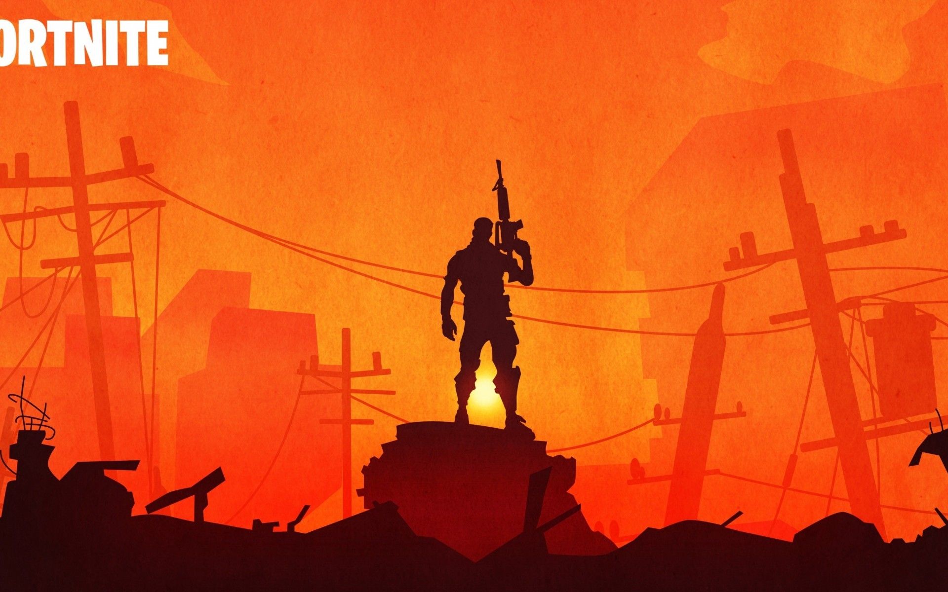 Personaggio Fortnite silhouette rossa, 1920x1200 Full HD+ WUXGA, iMac