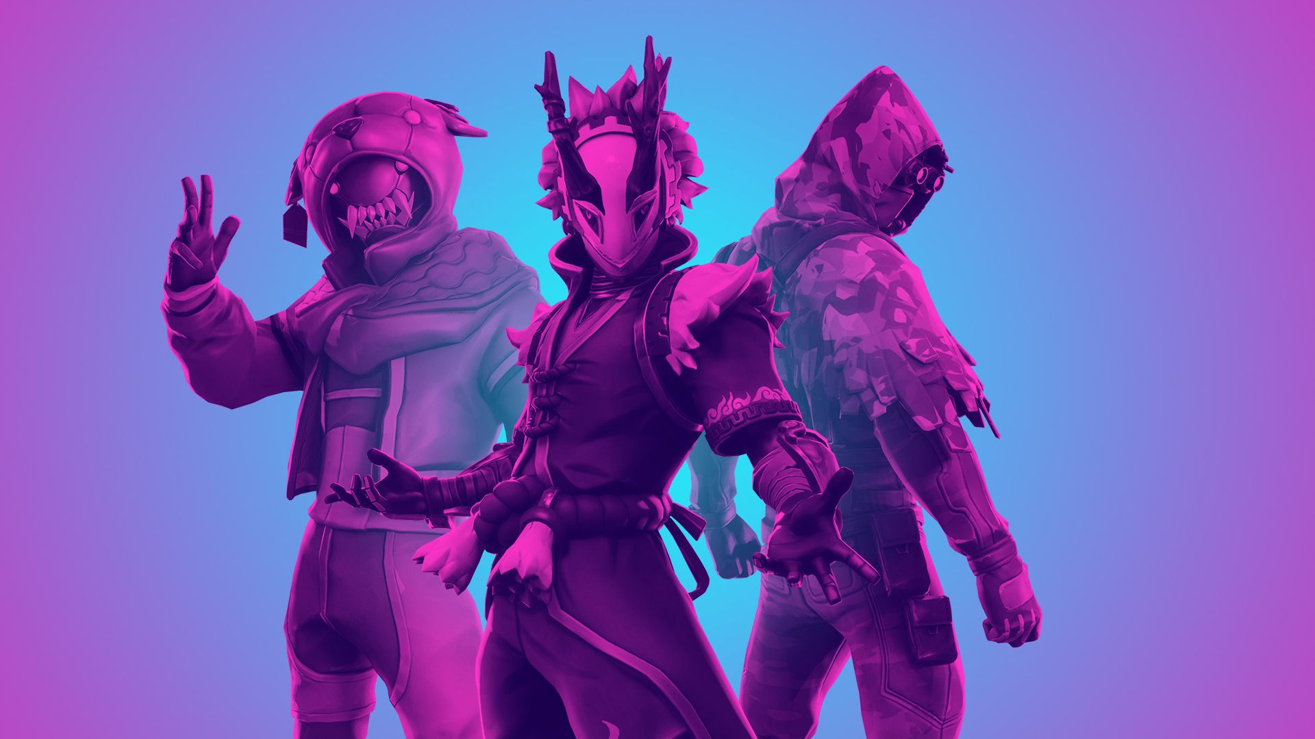 Personaggi Fortnite luce viola, 1920x1080 Full HD, PC