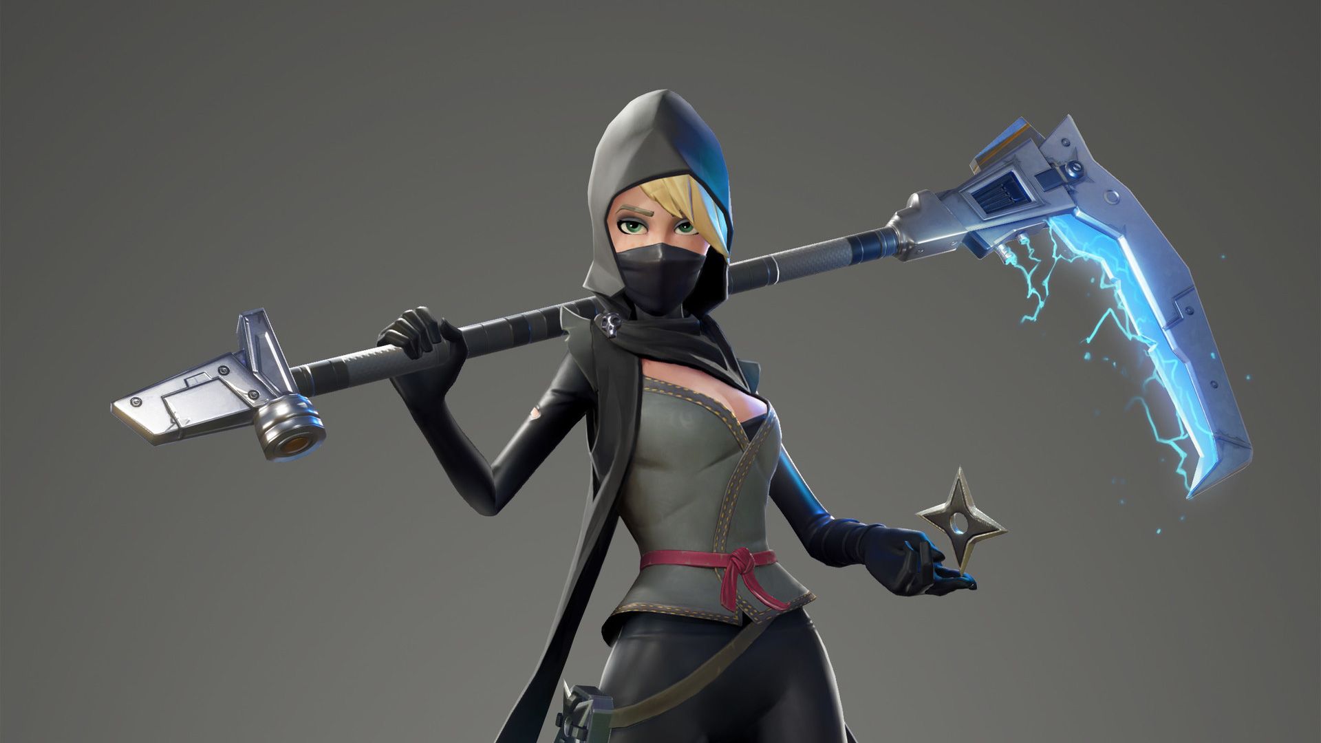 Personaggio femminile Fortnite con piccone, Epic Games, 1920x1080 Full HD 1080p, Laptop