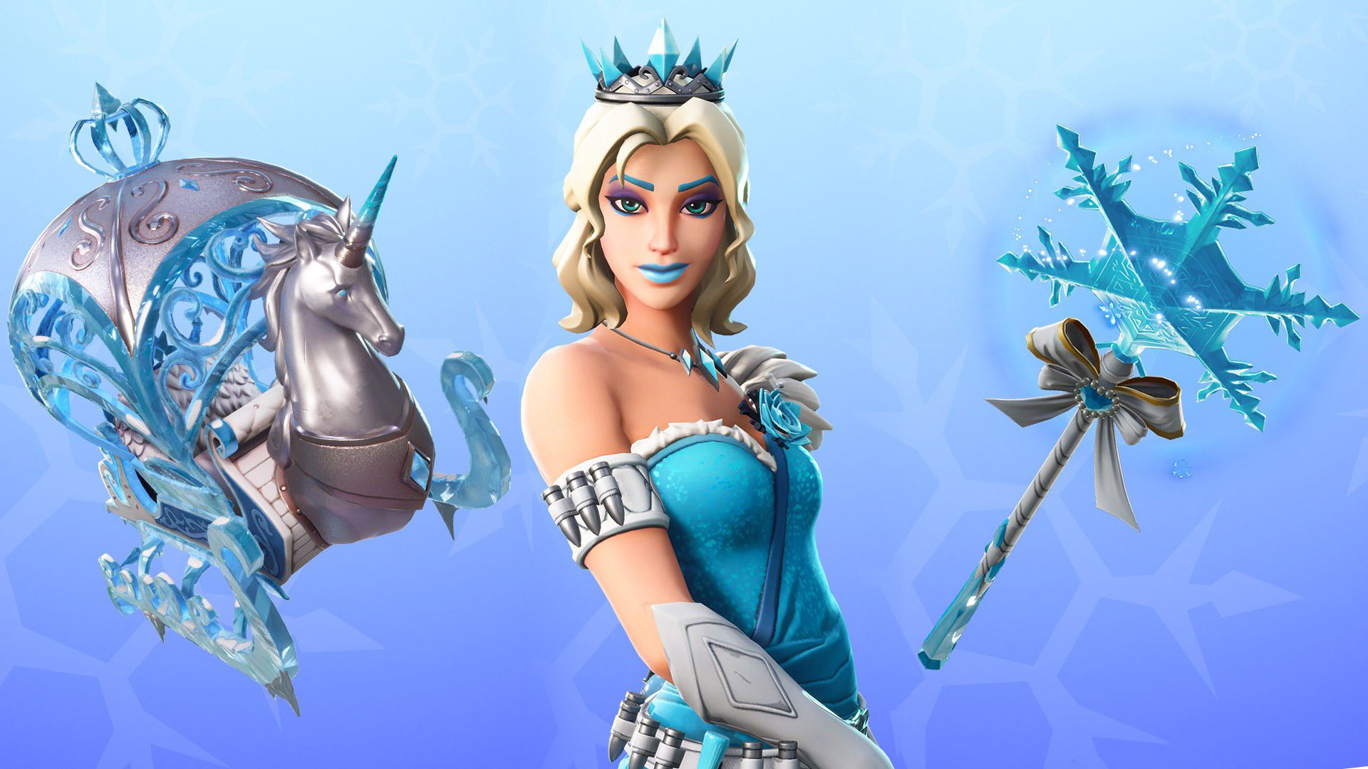 Skin Fortnite regina ghiaccio, 1920x1080 1080p, PC