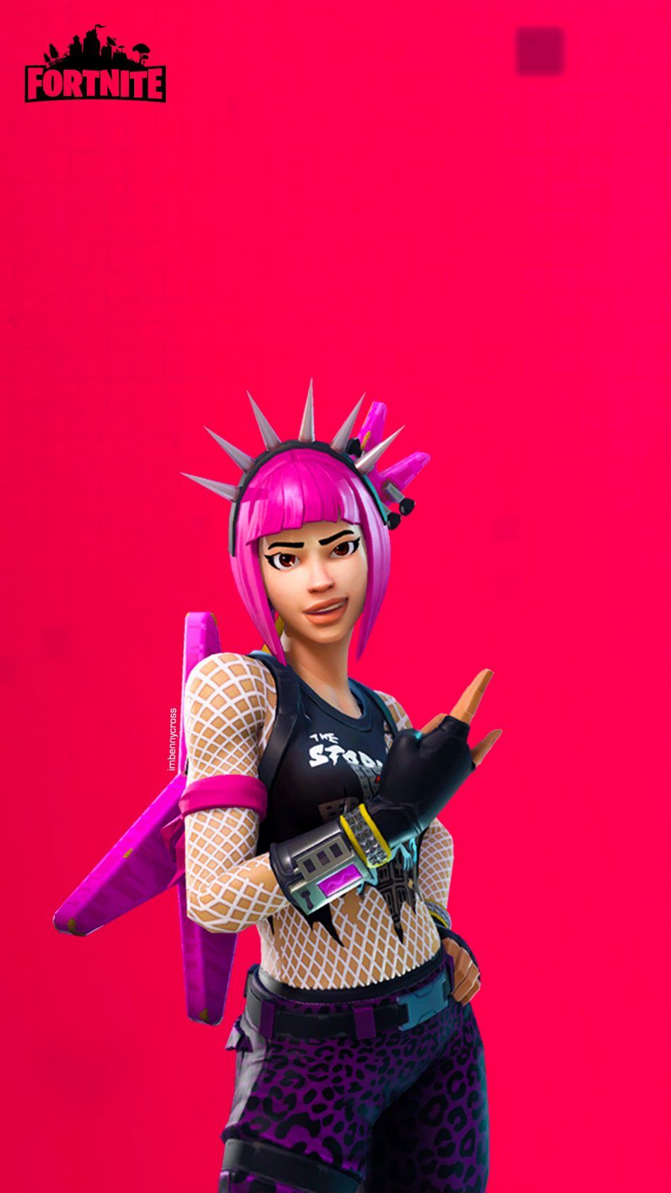 Fortnite Punk ragazza rosa, 950x1689 Full HD Verticale, Realme