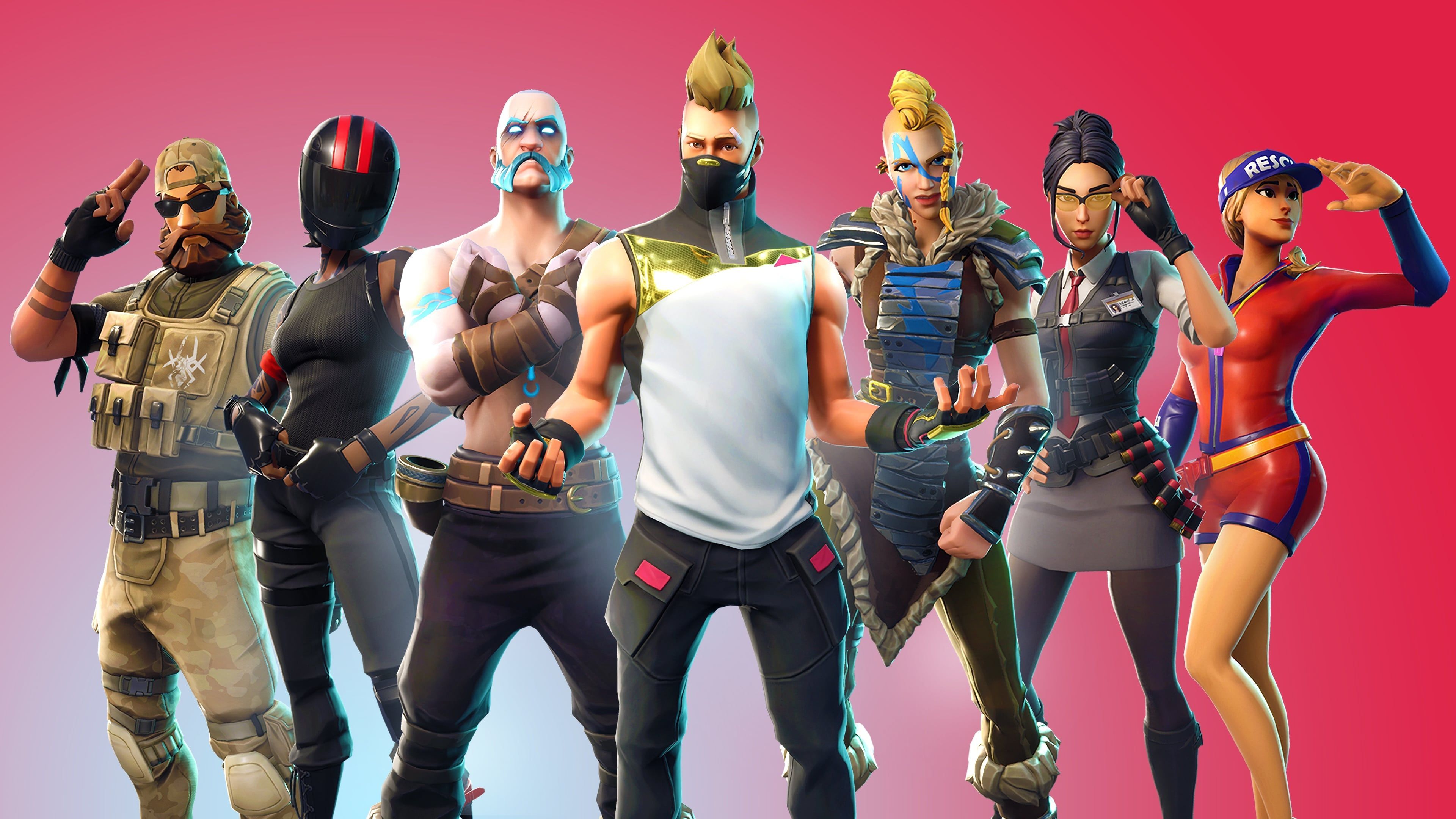 Ragazza anime Fortnite capelli rosa, 2952x4169 Verticale, Telefono