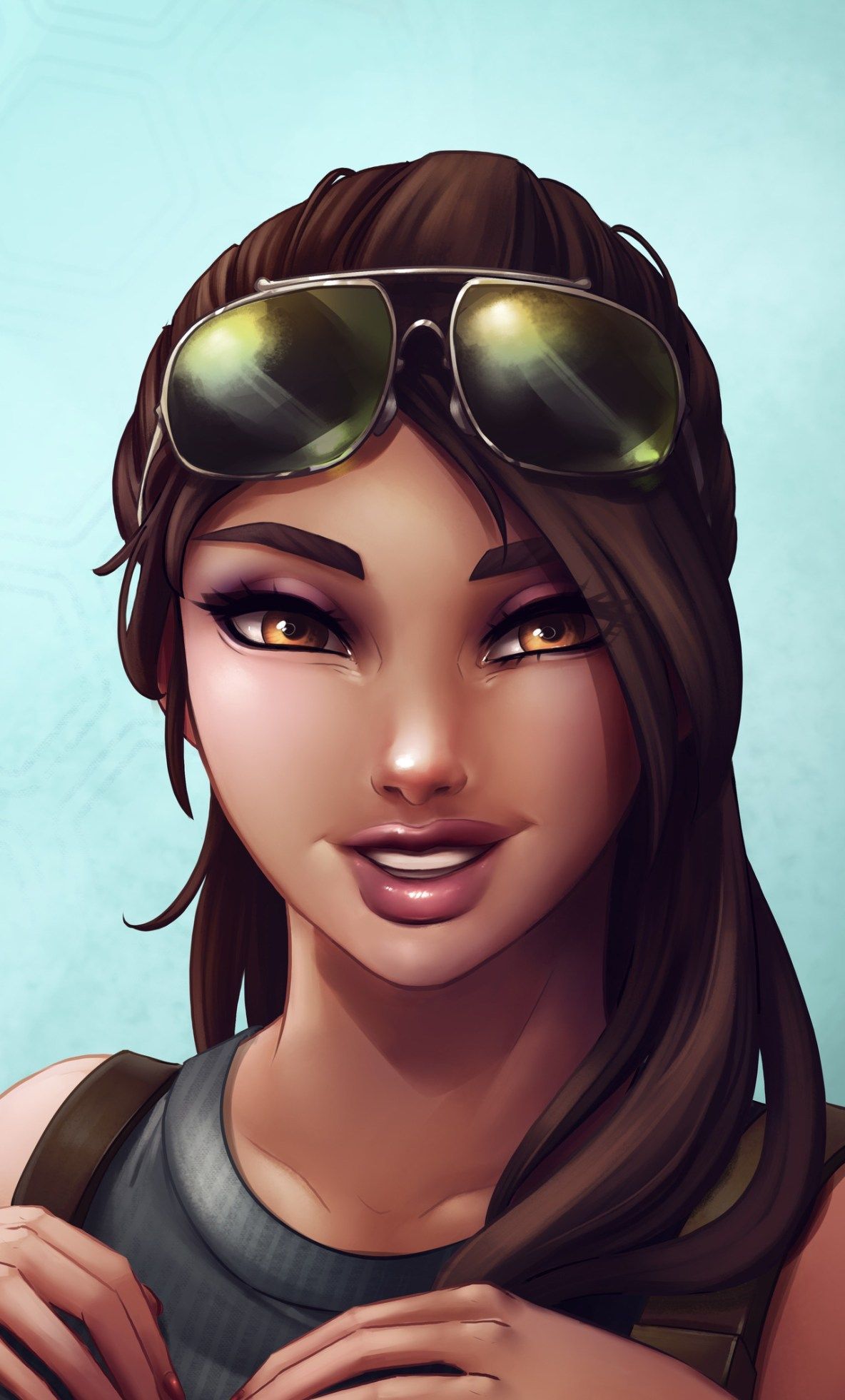 Personaggio femminile Fortnite occhiali, Epic Games, 1184x1961 Full HD Verticale, iPhone