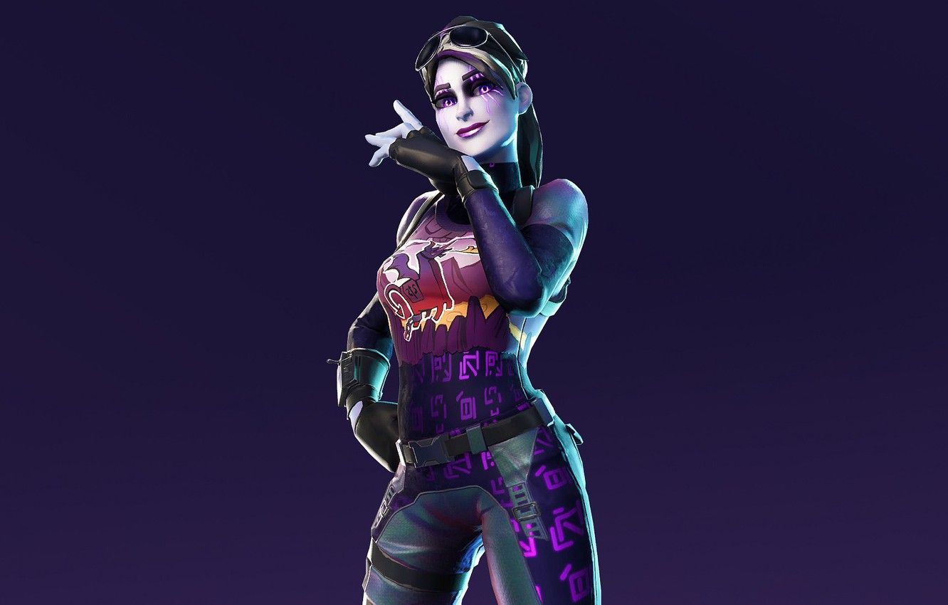 Ragazza personaggio Fortnite viola, battle royale, 1332x850 HD, Desktop