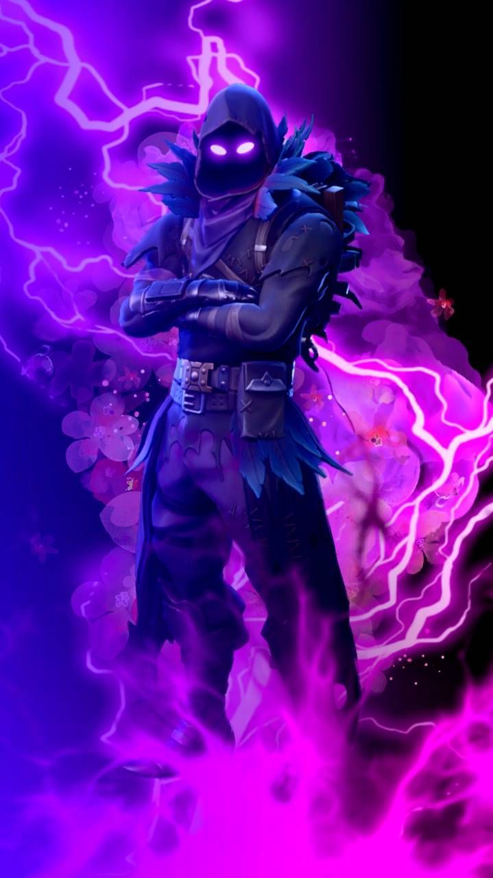 Raven Fortnite skin viola, 719x1280 Full HD Verticale, iPhone