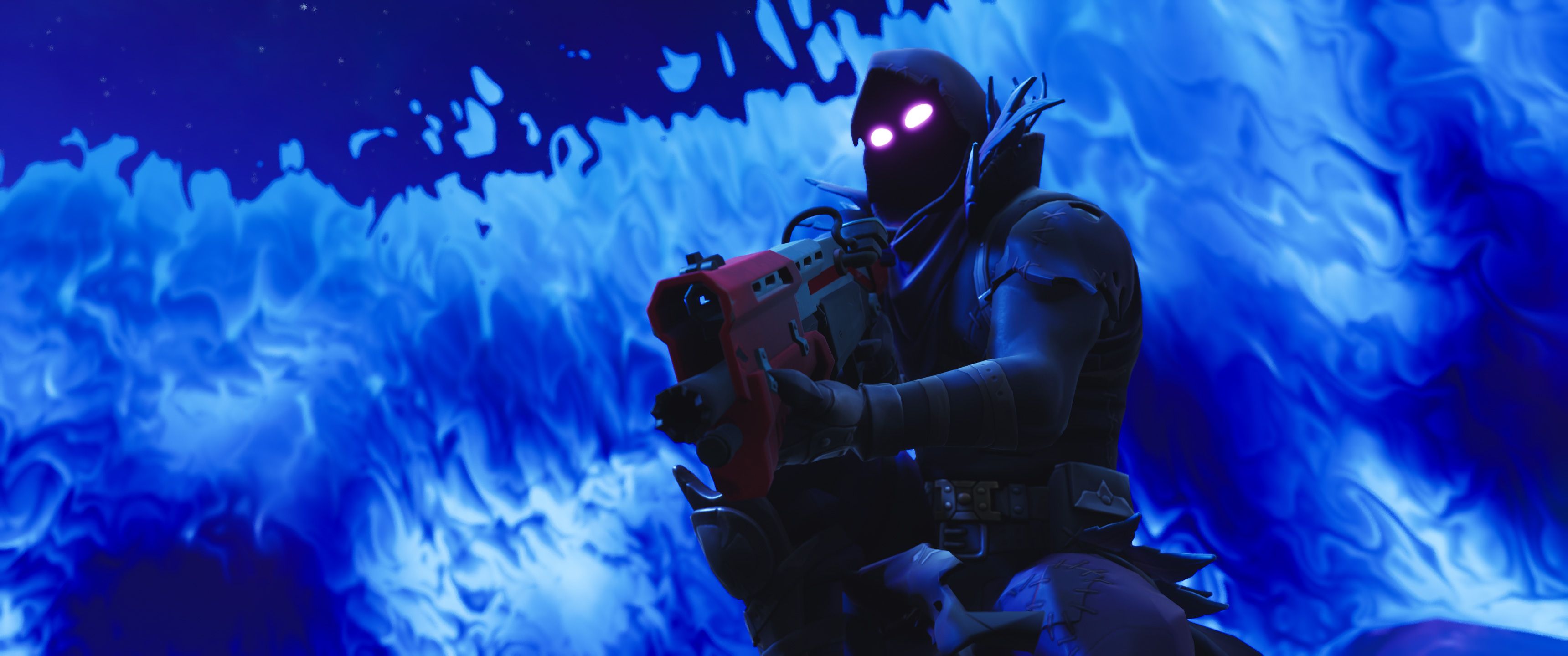 Raven Fortnite personaggio blu, 3440x1440 Ultrawide, Monitor Gaming