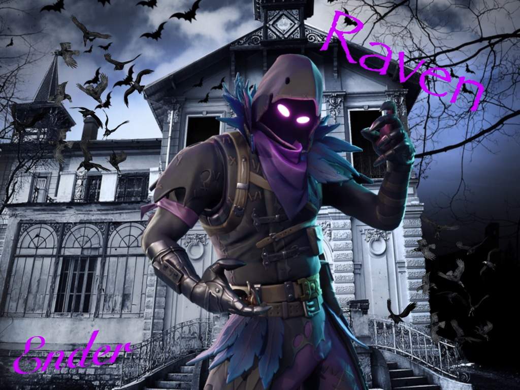 Raven Fortnite personaggio villa gotica, 1024x768 HD, PC Desktop