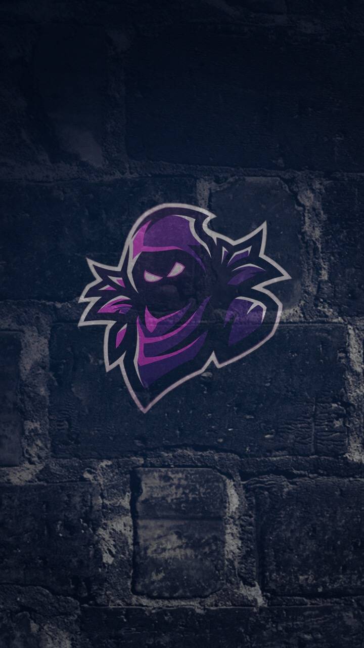 Raven Fortnite logo viola, 720x1280 Verticale, Telefono