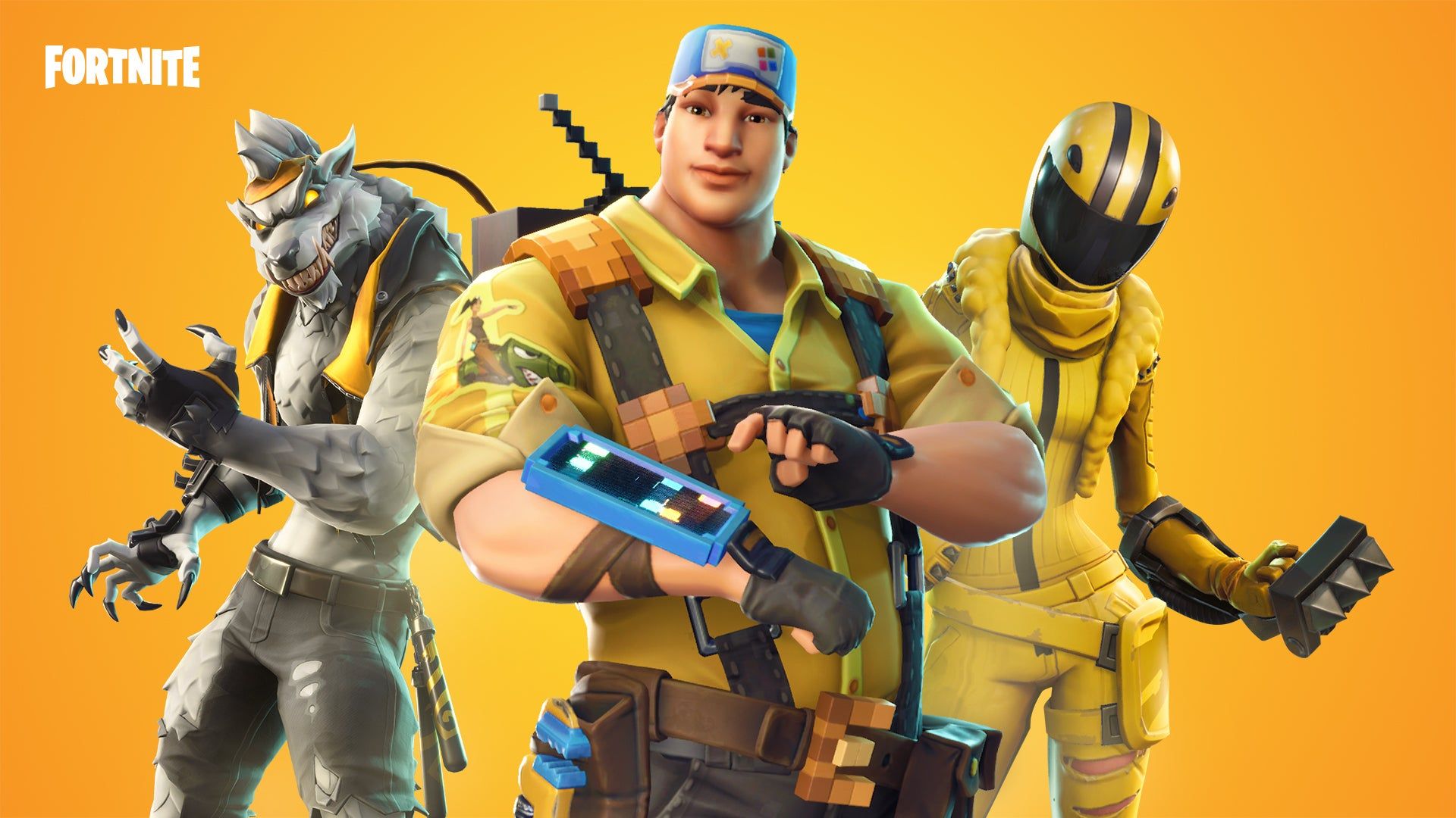Personaggi Fortnite skin gialla, 1920x1080 Full HD, Desktop