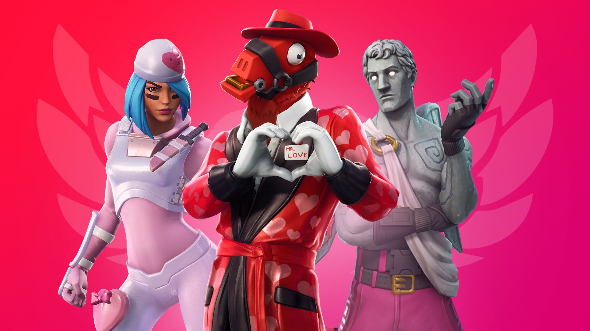 Personaggi Fortnite San Valentino, Epic Games, 1920x1080 1080p, Laptop
