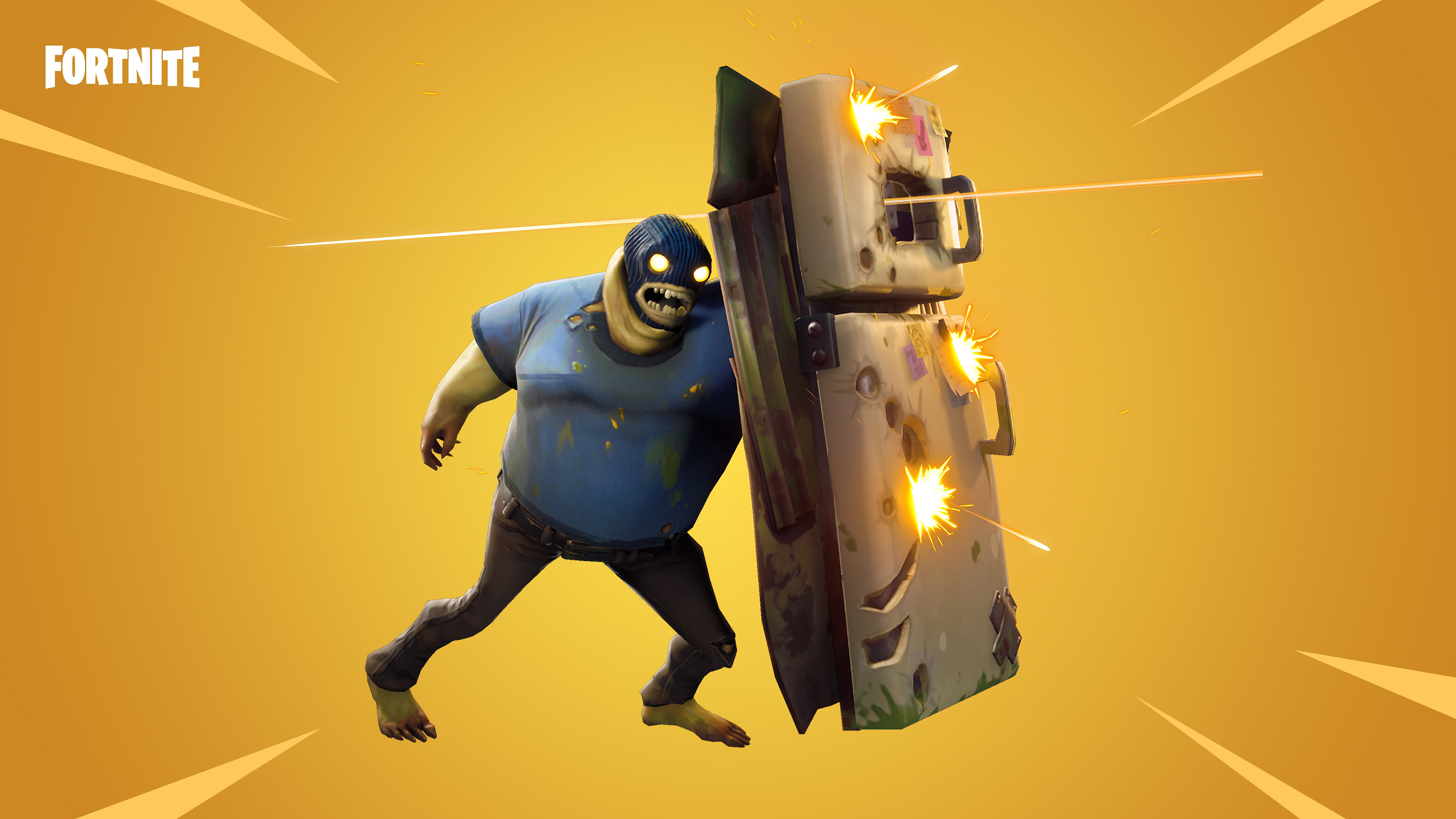 Fortnite zombie con scudo frigorifero, 3840x2160 Ultra HD, 4K TV