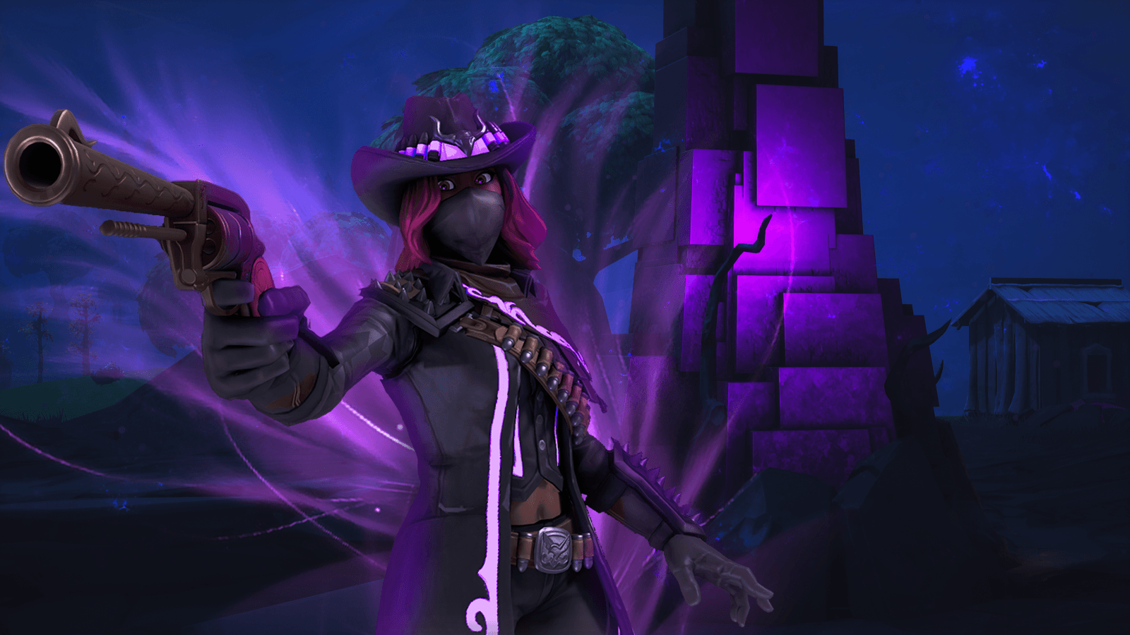 Calamity Fortnite personaggio viola, 1600x900 HD, Desktop