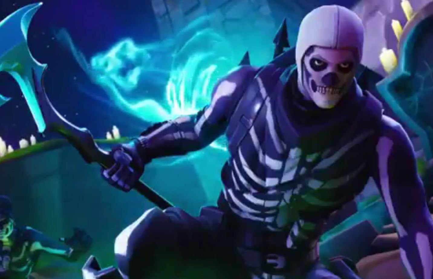 Skull Trooper Fortnite con ascia, 1432x923 HD, Desktop