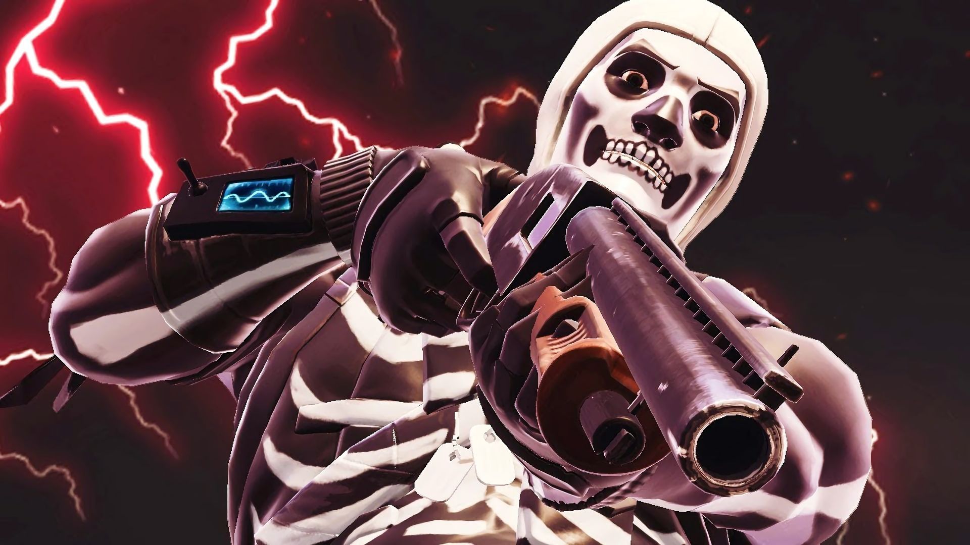 Skull Trooper Fortnite fucile, battle royale, 1920x1080 1080p, Desktop