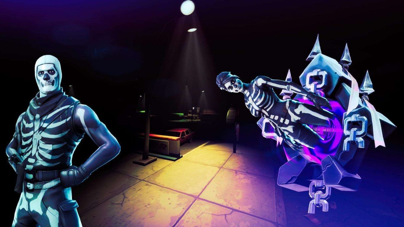 Skull Trooper Fortnite personaggio scheletro, 1366x768 720p, PC