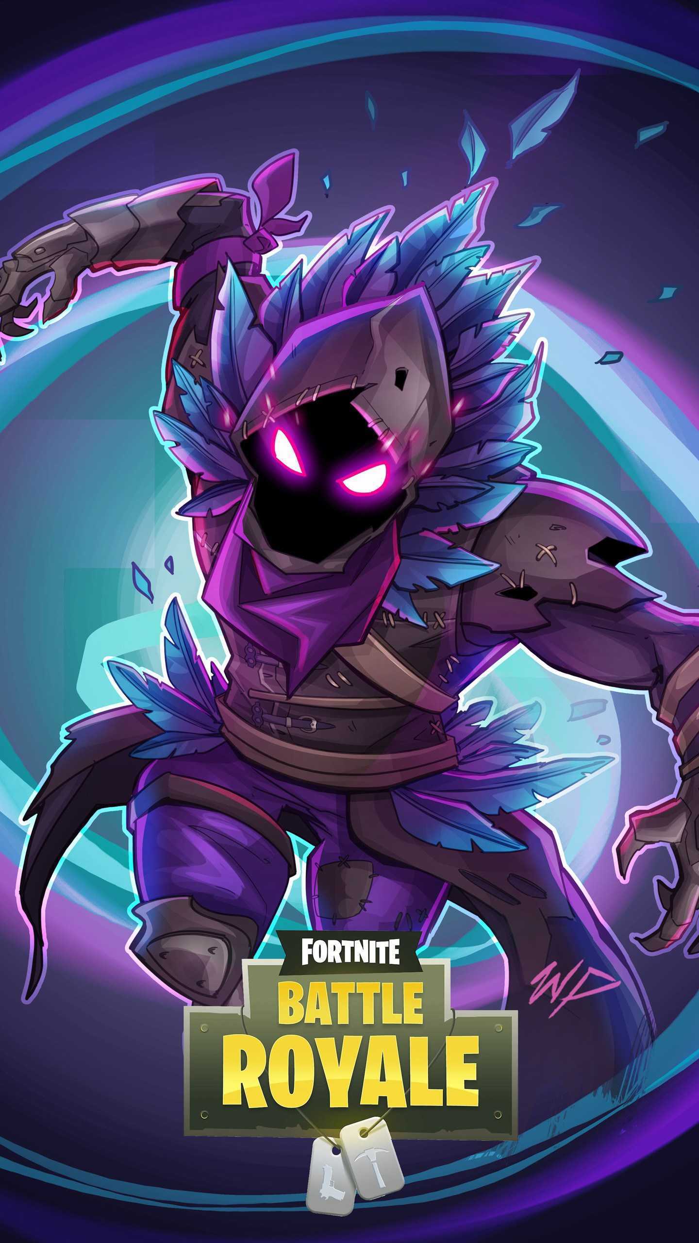 Skull Trooper viola Fortnite, 1440x2560 Full HD Verticale, Smartphone