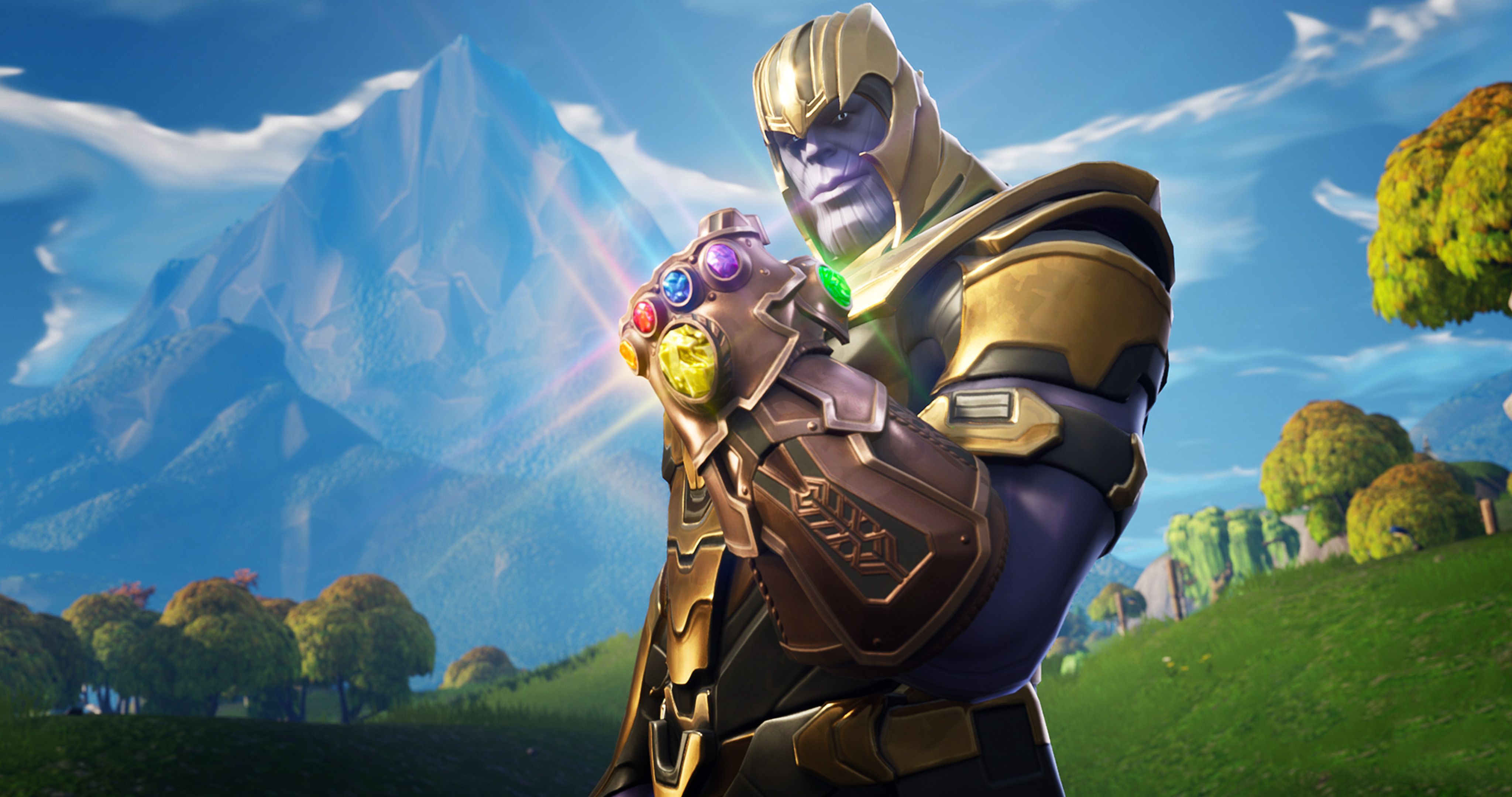 Thanos con guanto infinito Fortnite, Epic Games, 4096x2160 UHD, PC 4K