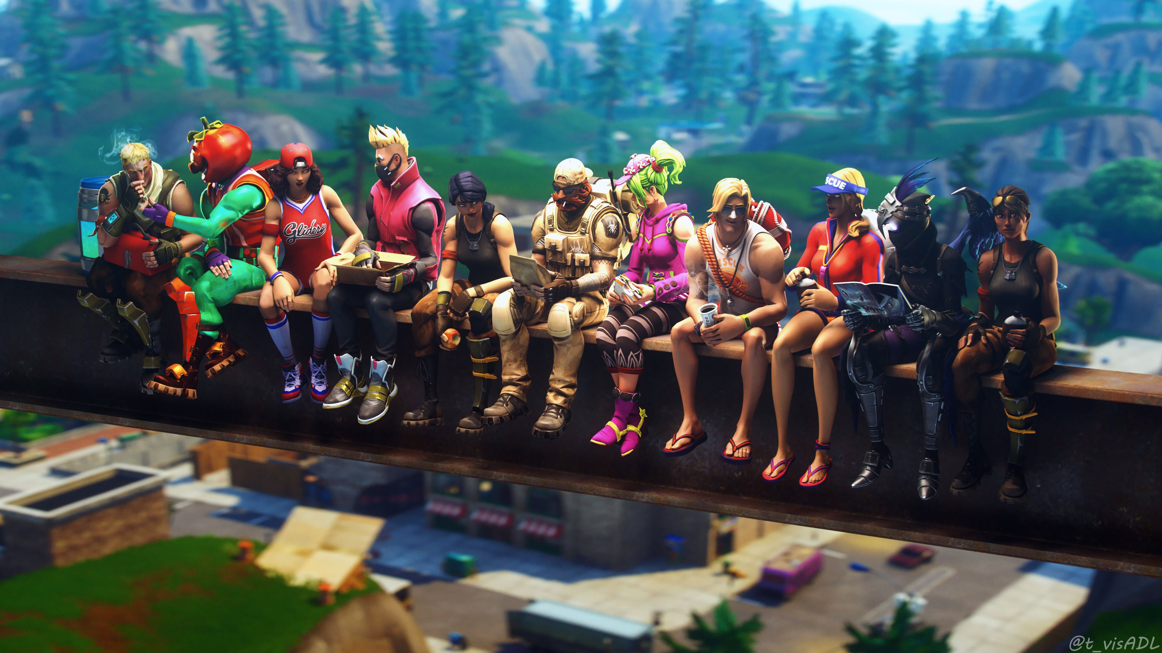 della Skin Default di Fortnite, Epic Games, 3840x2160 Ultra HD, 4K TV