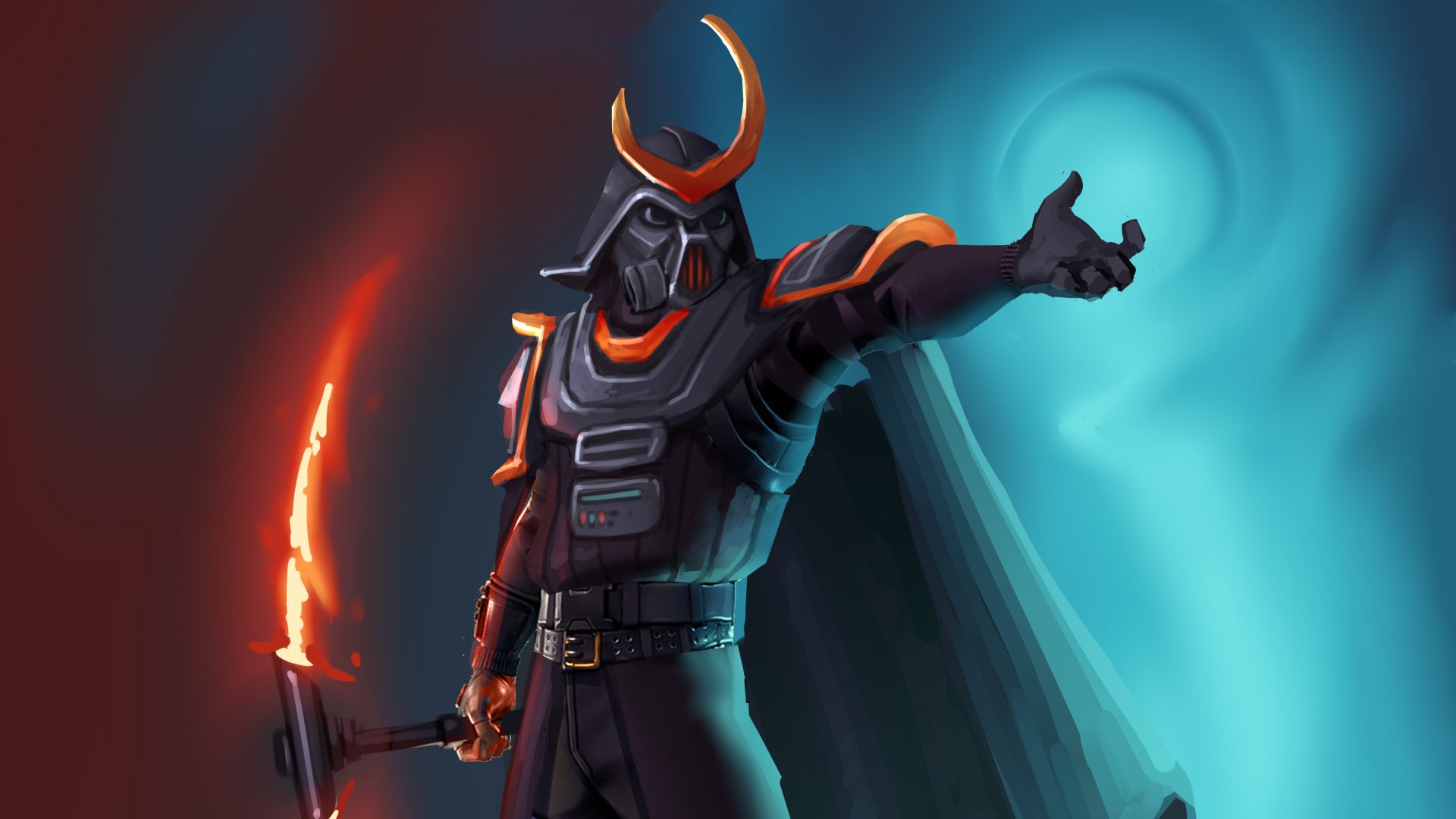 Personaggio Fortnite skin samurai, Epic Games, 1920x1080 Full HD 1080p, Laptop