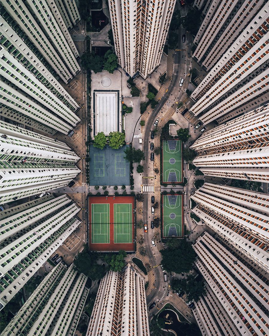 Vista aerea grattacieli Hong Kong, 900x1125 Full HD Verticale, Realme