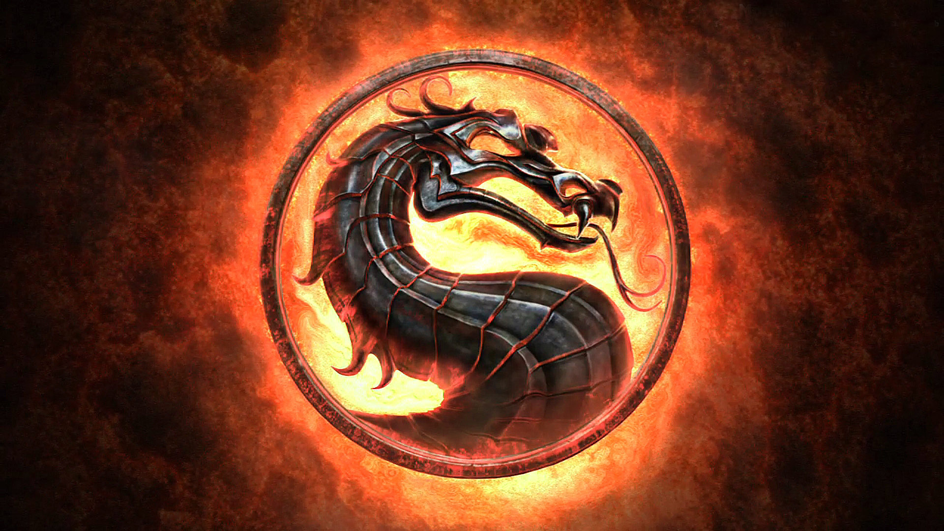 Logo drago Mortal Kombat fiamme, 1920x1080 Full HD, PC Desktop