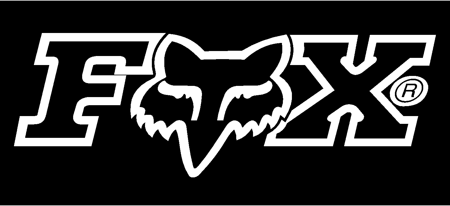 Logo Fox Racing bianco nero, 768x1280 Verticale, Mobile