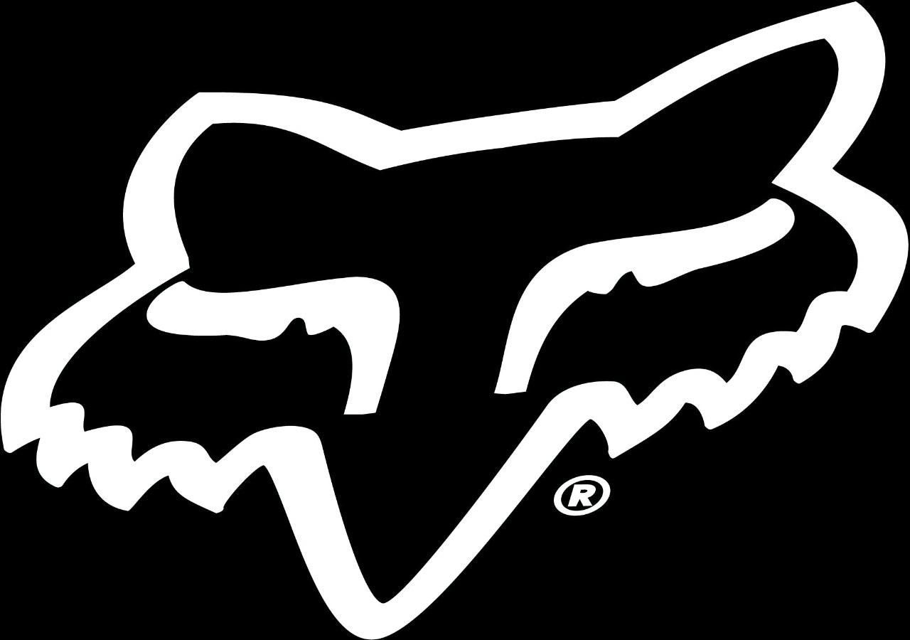 Logo Fox Racing bianco nero, 1021x863 HD, PC Desktop