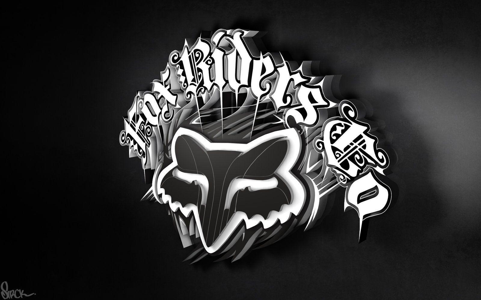Logo Fox Racing bianco nero, 1600x1000 HD Ready, Acer Nitro