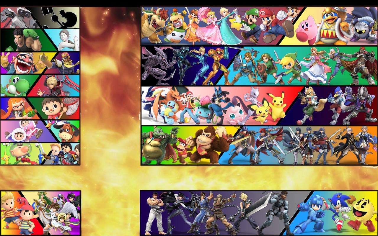Personaggi Super Smash Bros collage, 1280x800 HD, Desktop