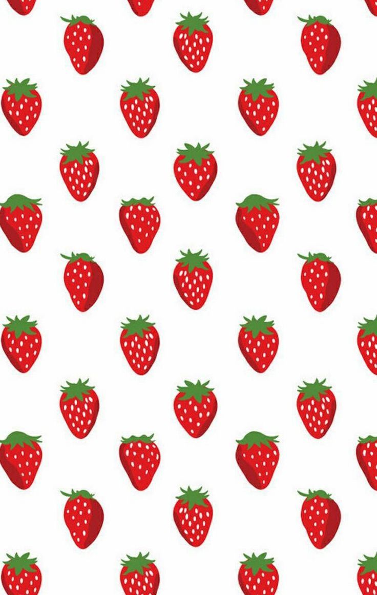 Pattern fragole rosse illustrate, 736x1161 Full HD Verticale, Realme