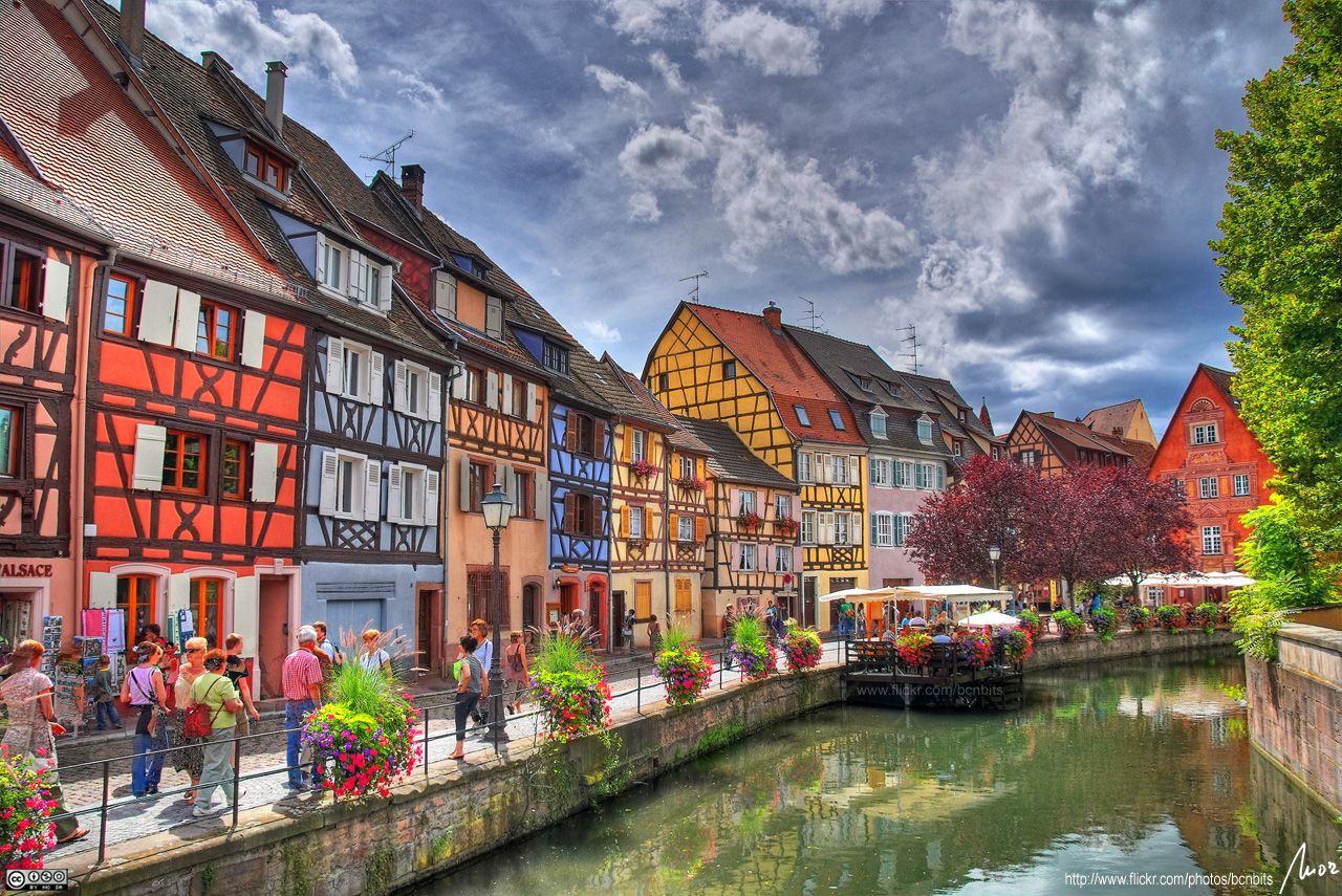 Case colorate Colmar canale, 1280x855 HD, Desktop