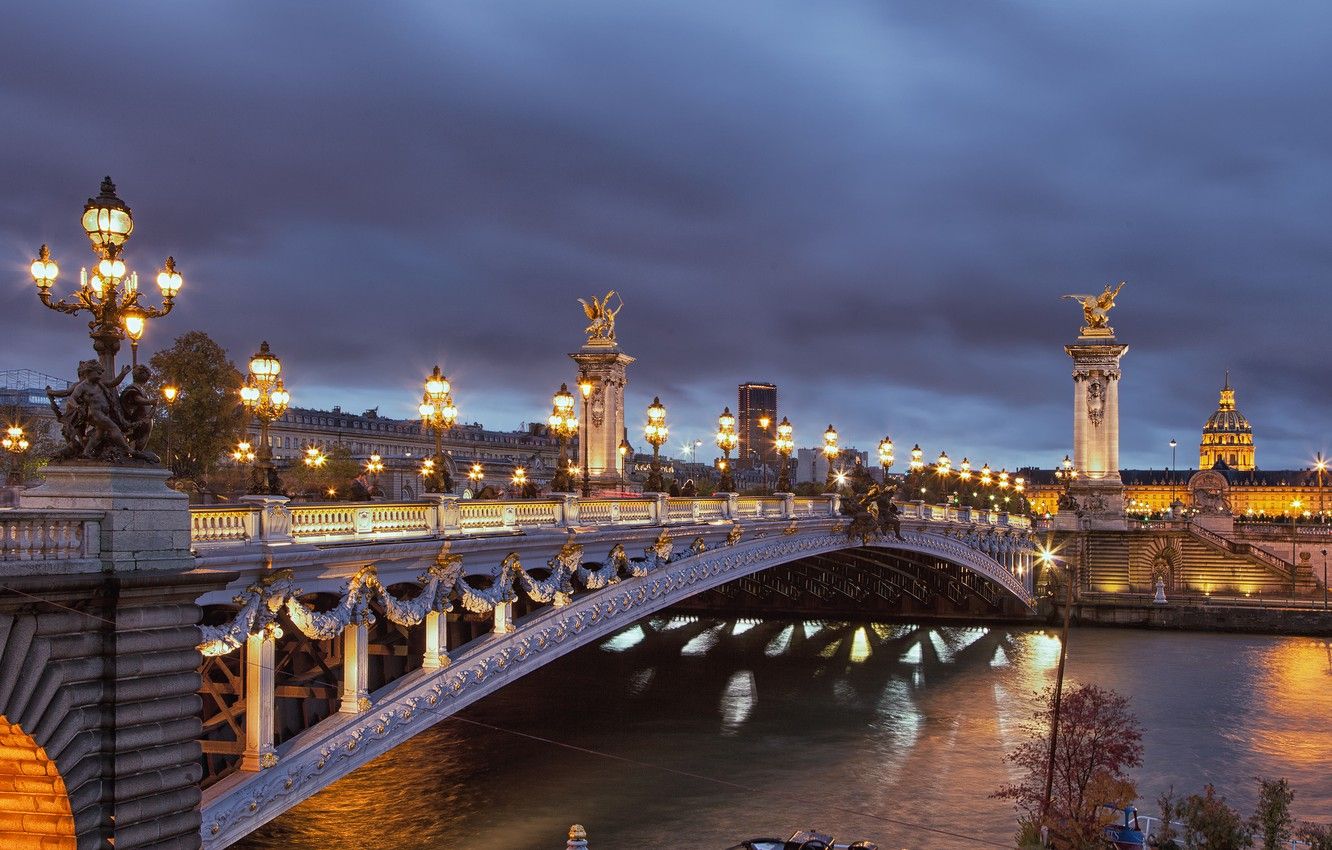Ponte Alexandre III, Parigi, 1332x850 HD, Desktop