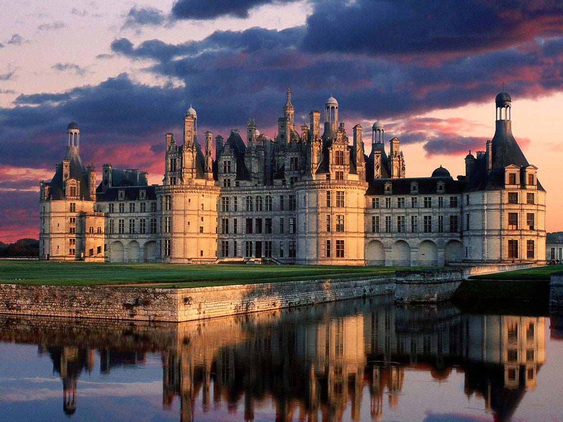 Castello di Chambord al tramonto, 1152x864 HD, PC Desktop