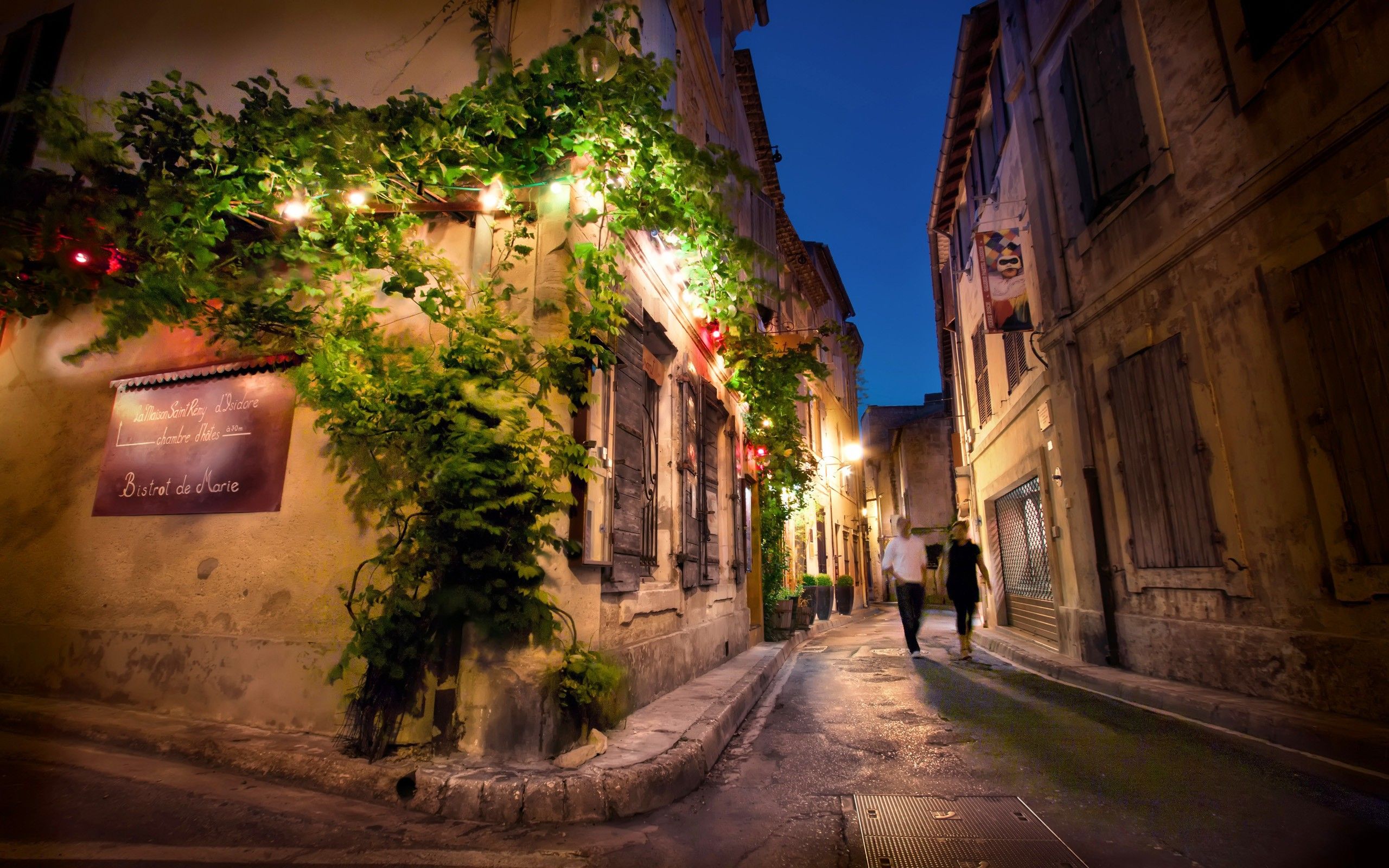 Vicolo francese di notte, 2560x1600 2K, PC
