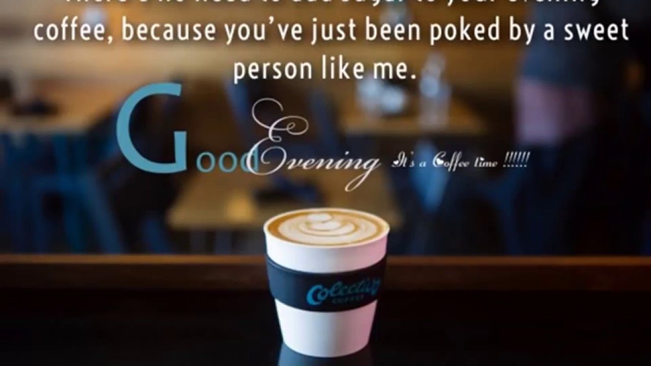 Tazza caffè frase buonasera, 1280x720 720p, PC
