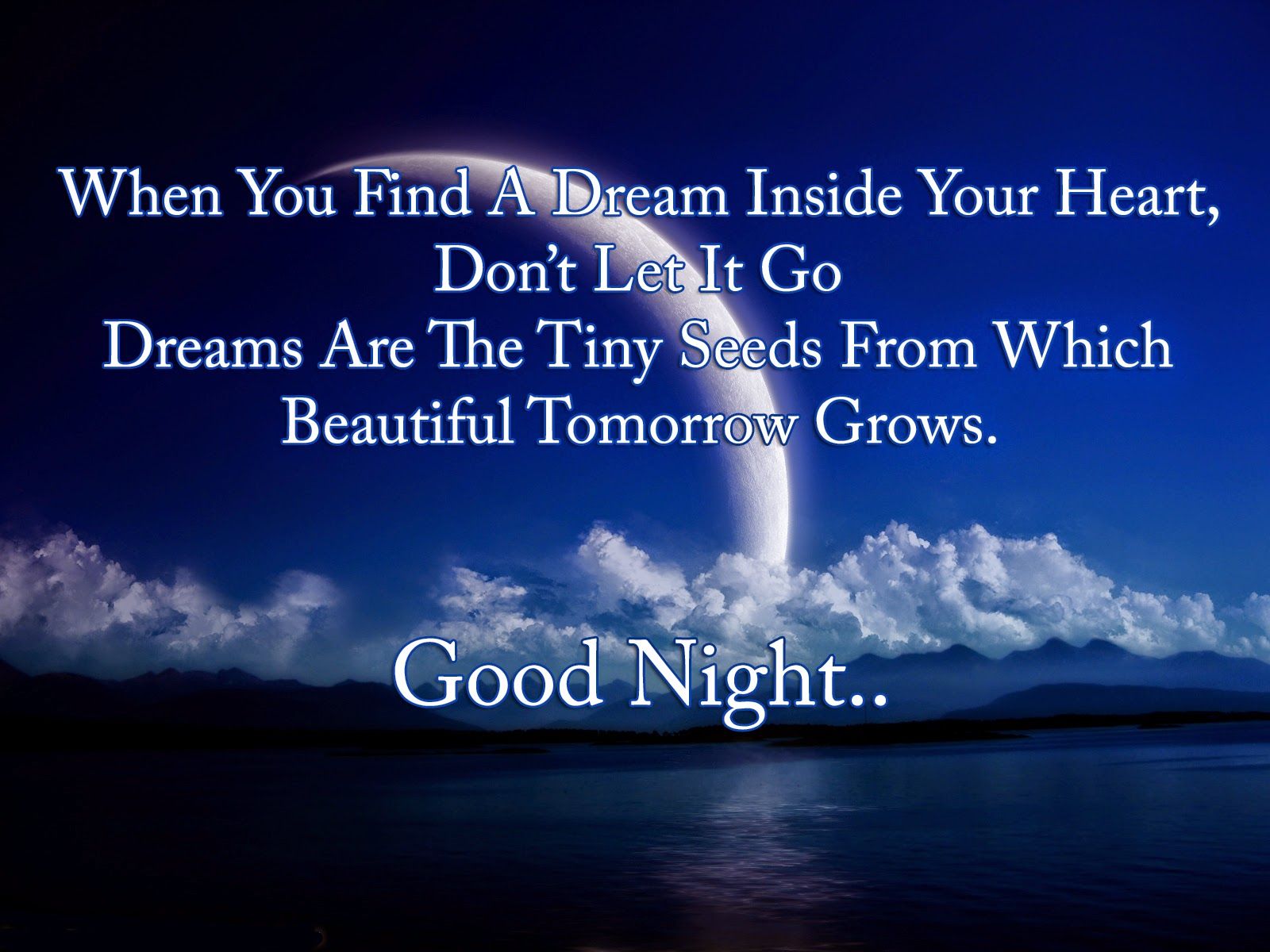 Frase buonanotte con luna, 1600x1200 HD Ready, Desktop