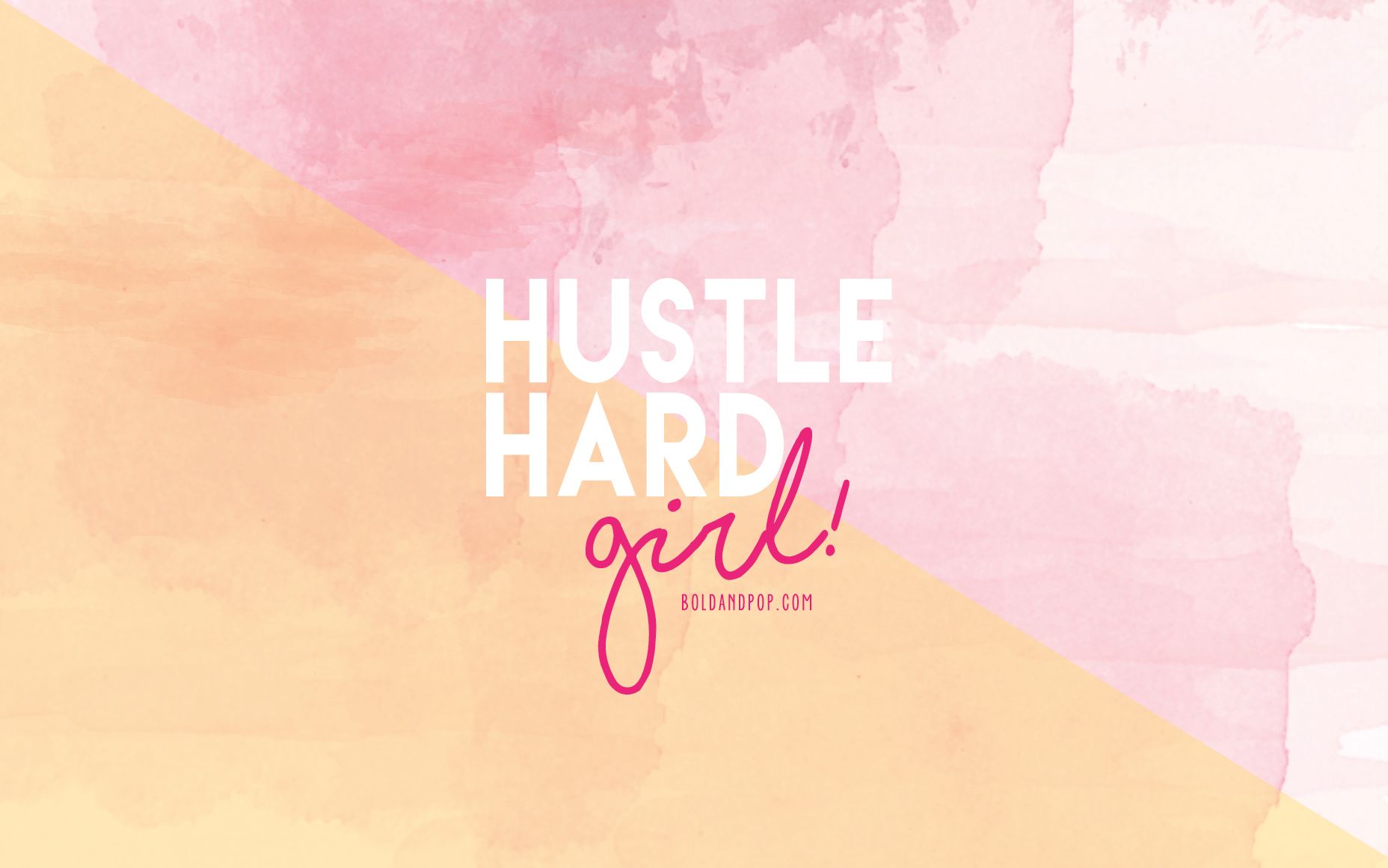 Hustle Hard Girl acquerello rosa, 1856x1161 900p, Laptop