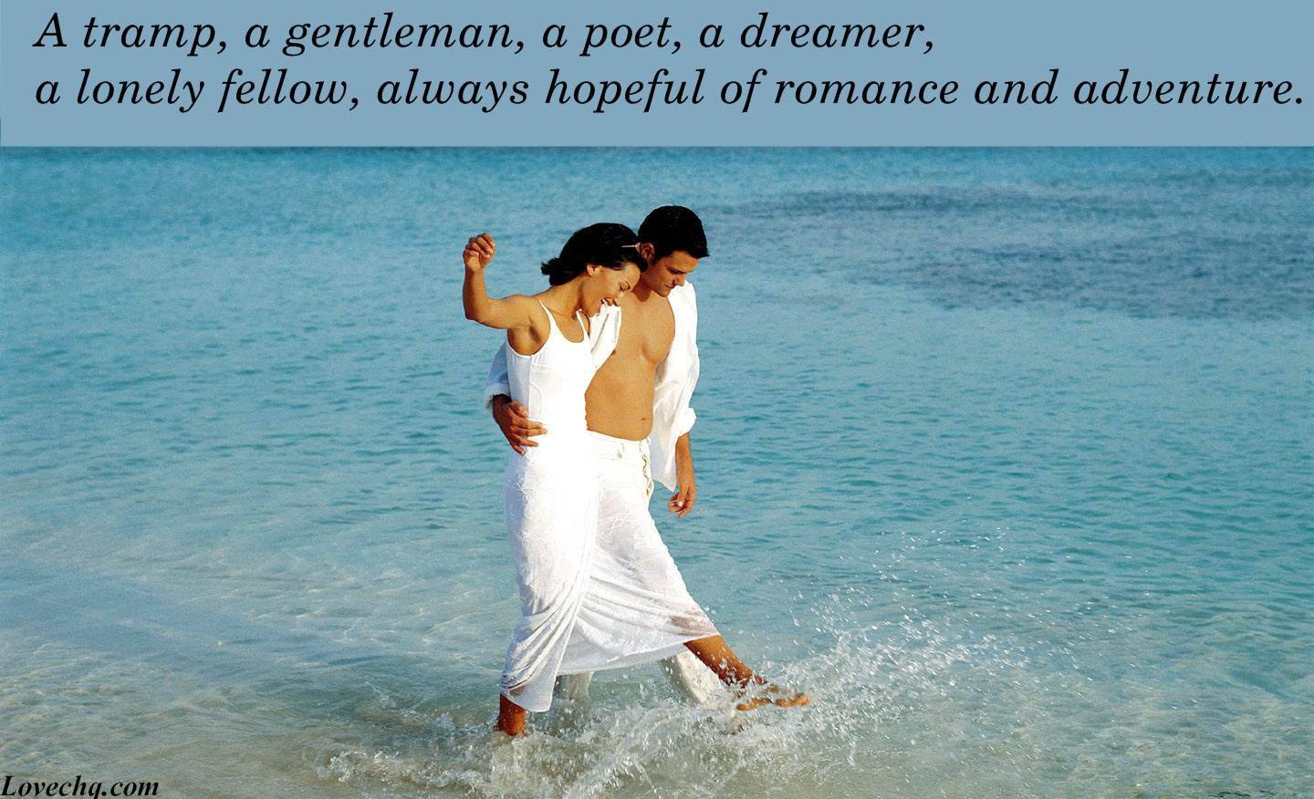 Coppia in spiaggia bianco, 1440x876 720p, PC