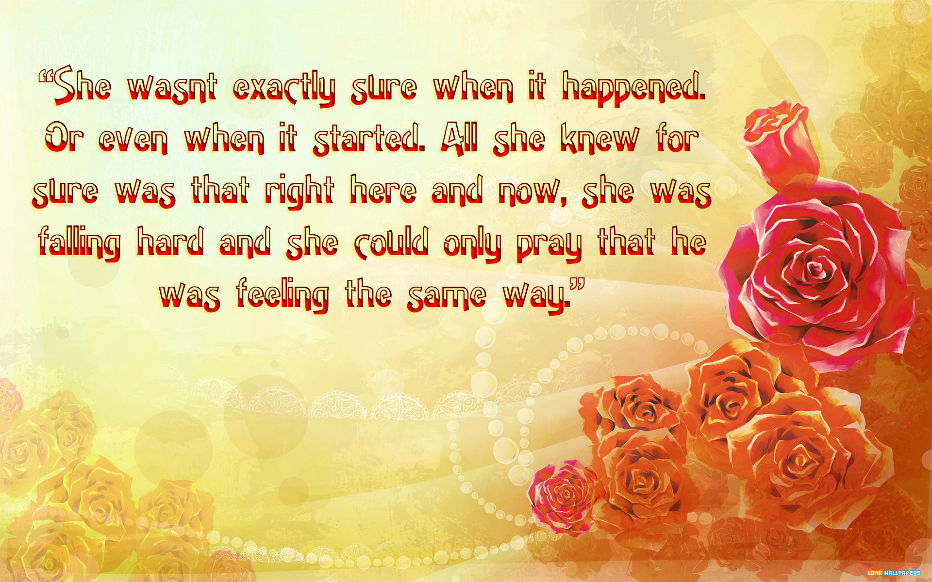 Frase d'amore con rose arancioni, 1920x1200 WUXGA, Laptop