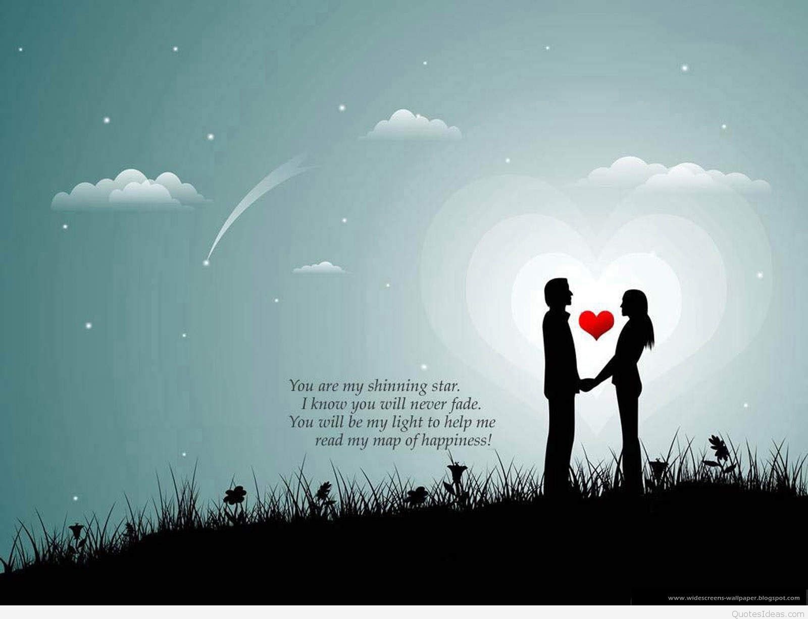 Coppia silhouette con cuore, 1600x1227 HD, PC