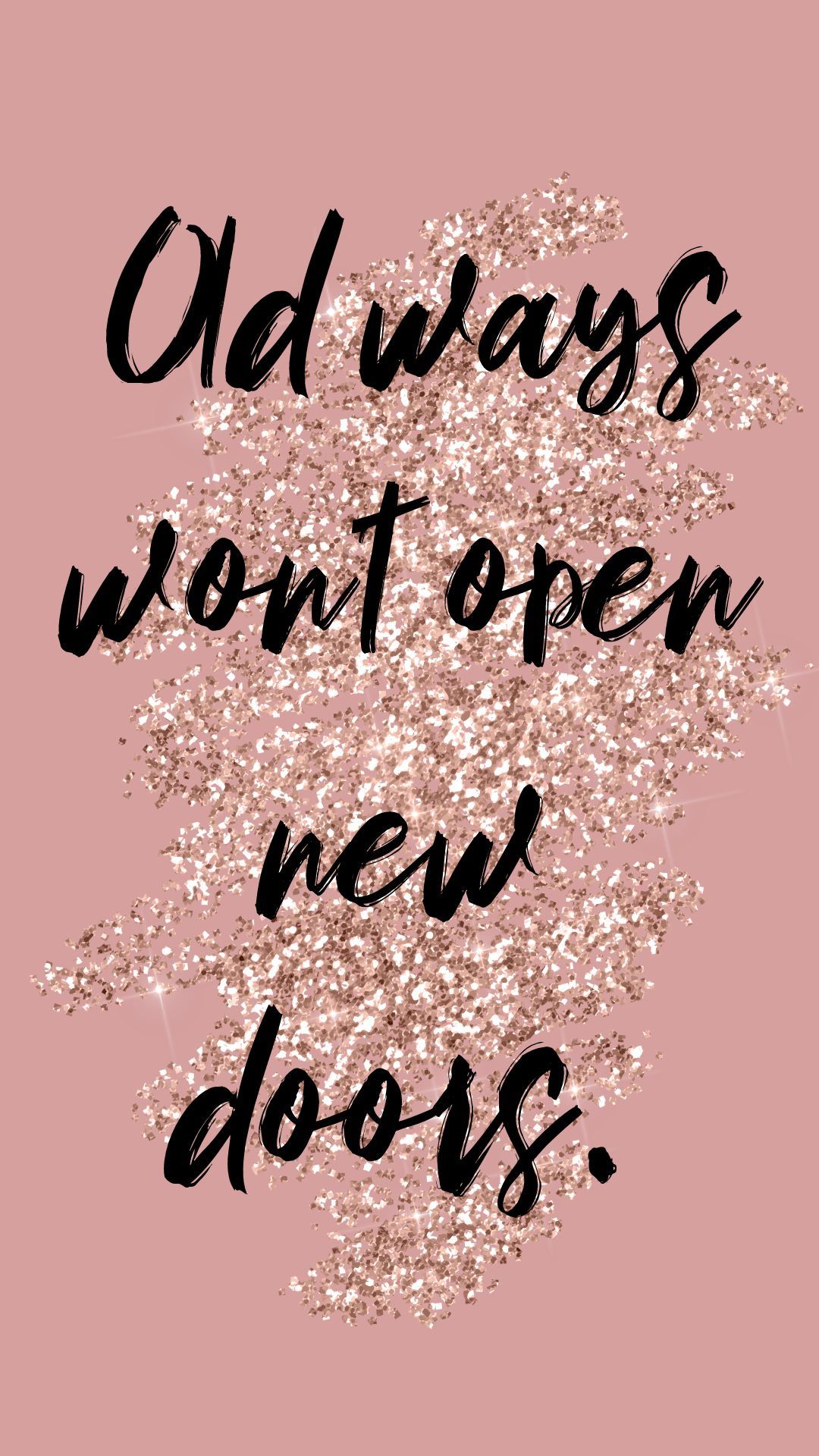 citazione motivazionale glitter rosa, 1080x1920 Verticale, iPhone Pro Max