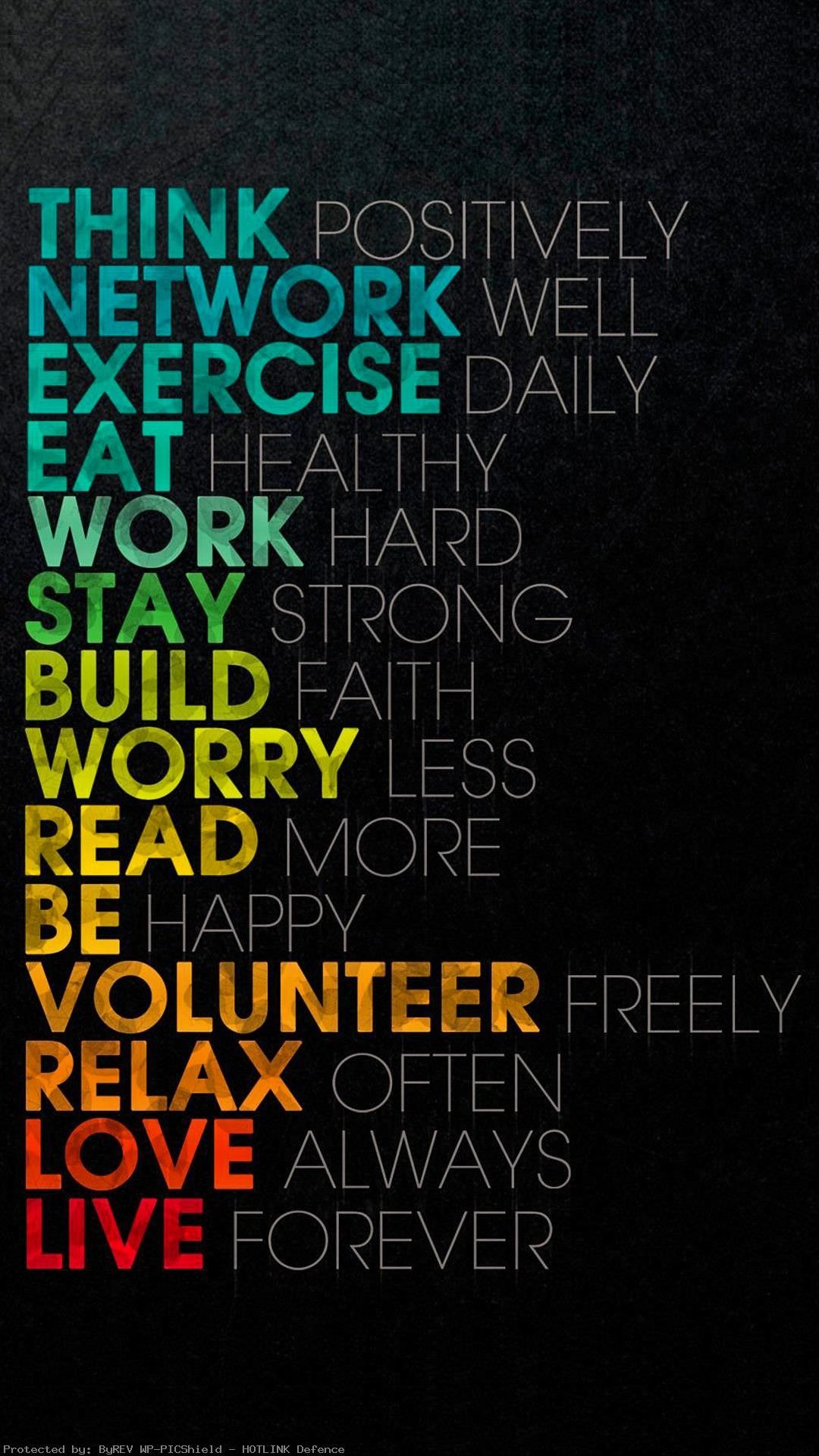 Frase motivazionale colorata sfondo scuro, 1080x1920 Full HD Verticale, iPhone