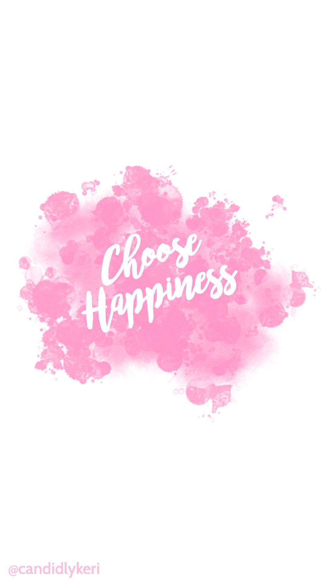 Frase Choose Happiness rosa, 1080x1920 Verticale, iPhone Pro