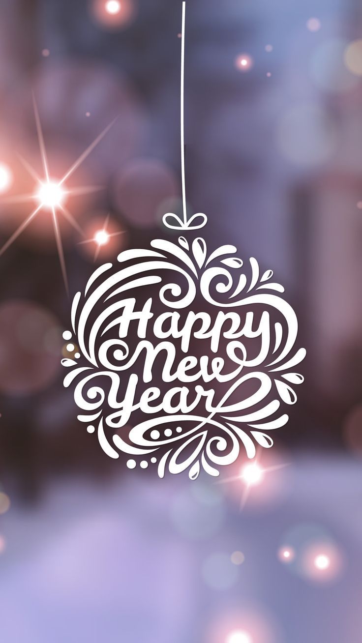 Decorazione Happy New Year appesa, 736x1308 Verticale, iPhone Air