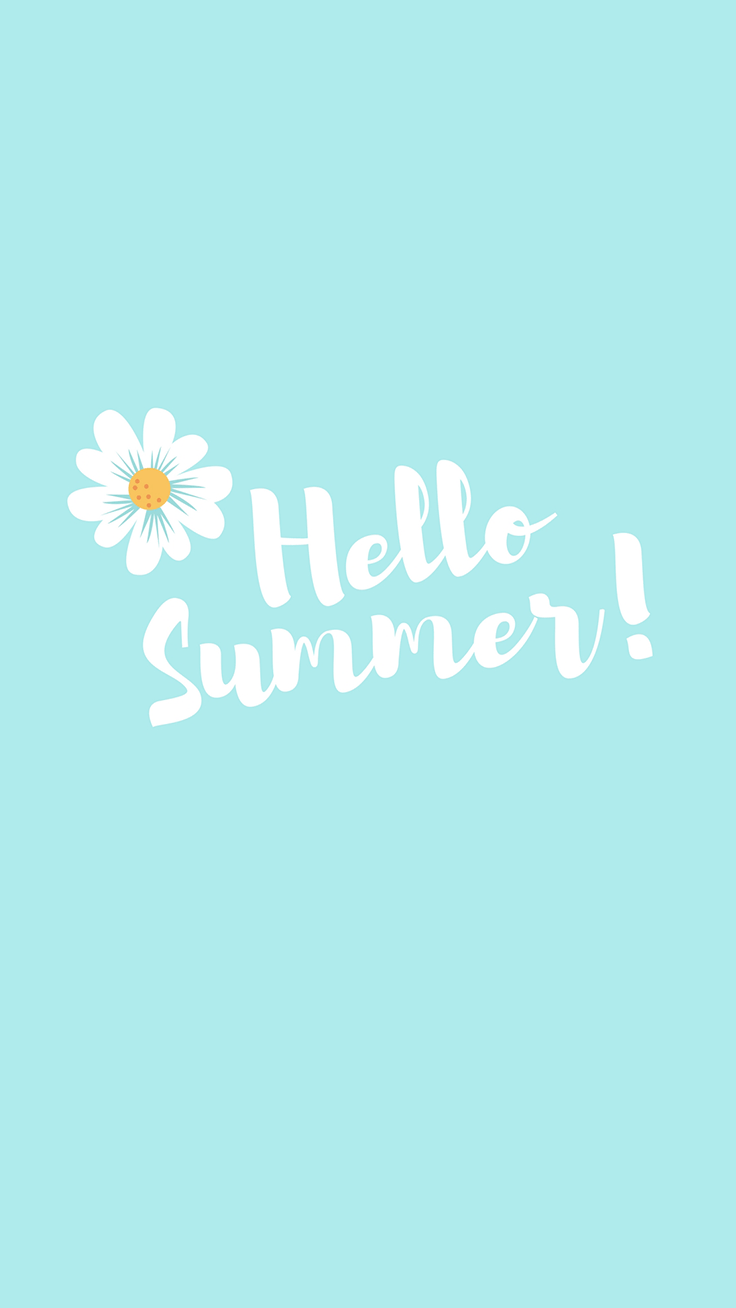 Scritta Hello Summer con margherita, 736x1308 Full HD Verticale, iPhone