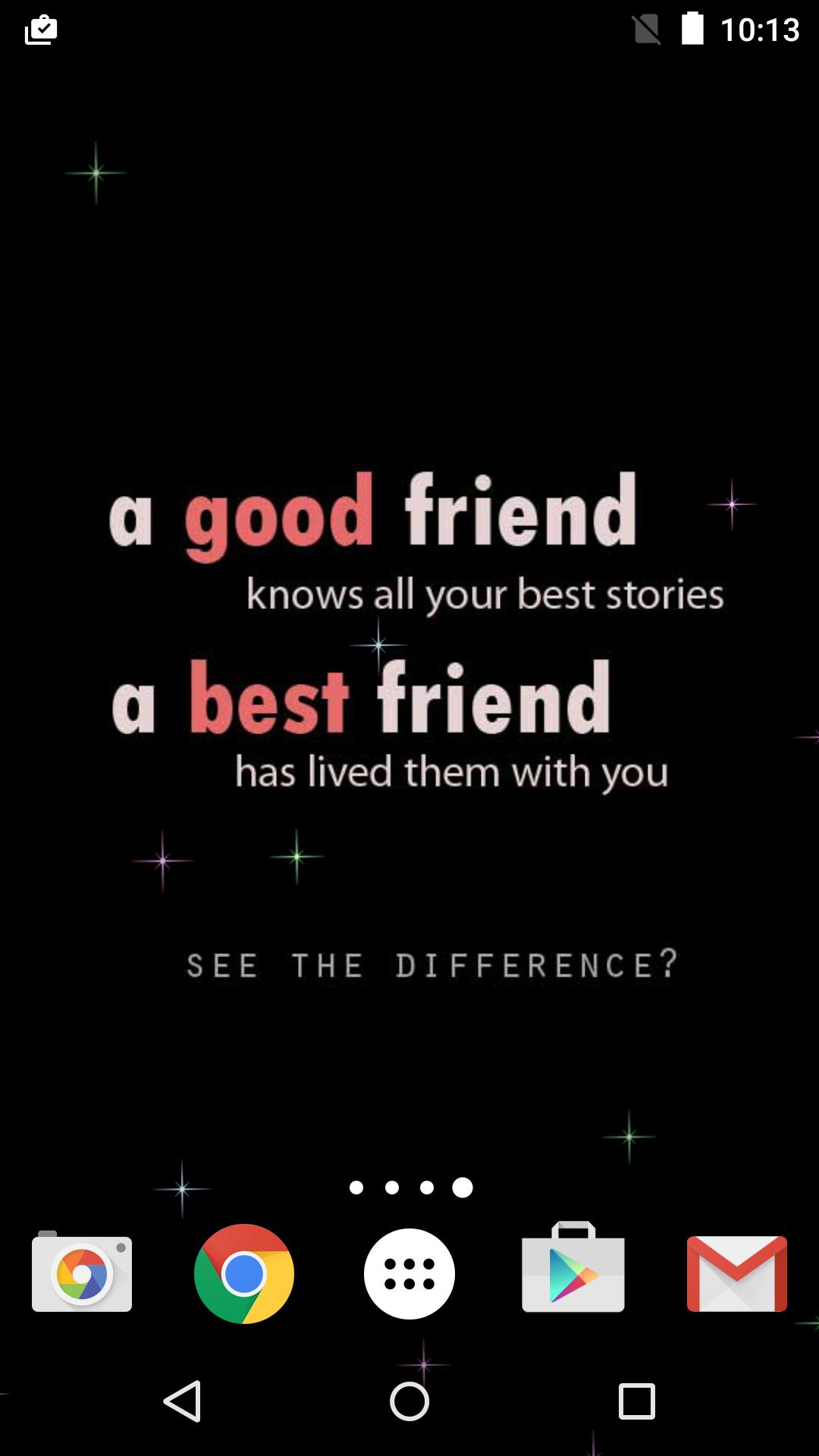 Frase amicizia su nero, 1080x1920 Full HD Verticale, Smartphone