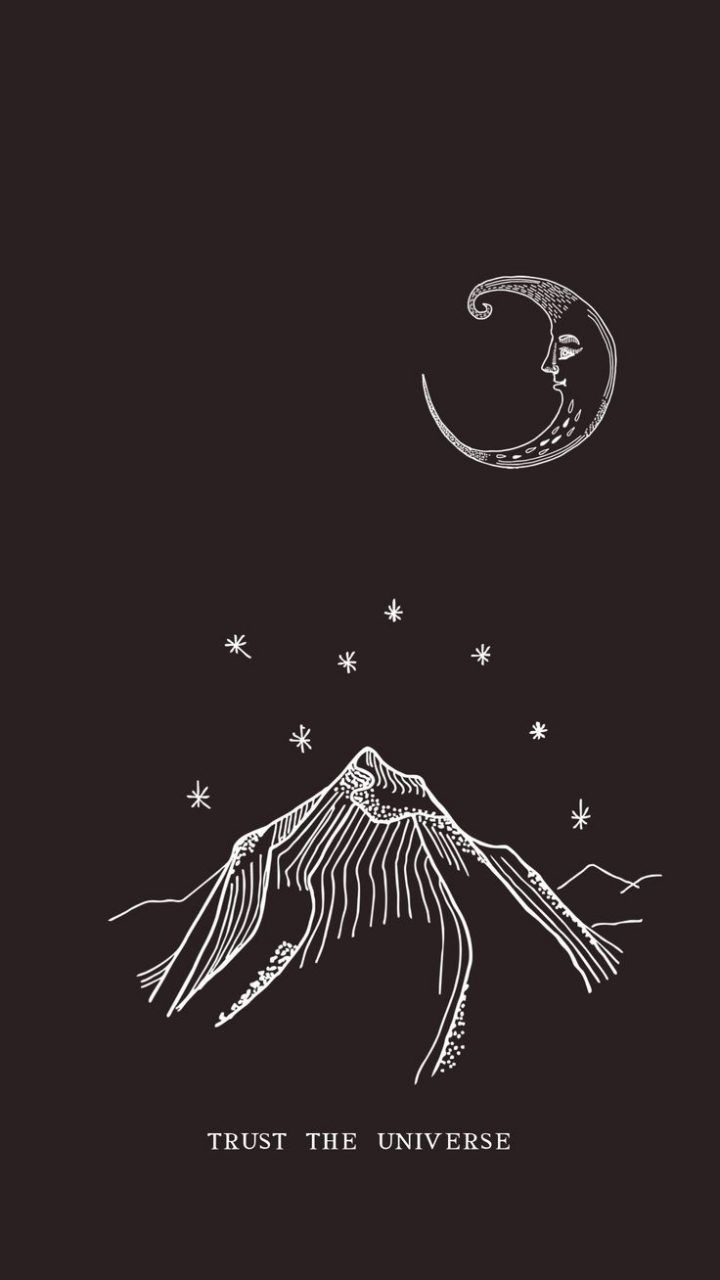 Montagna e luna, frase motivazionale, 720x1280 Full HD Verticale, iPhone Pro Max